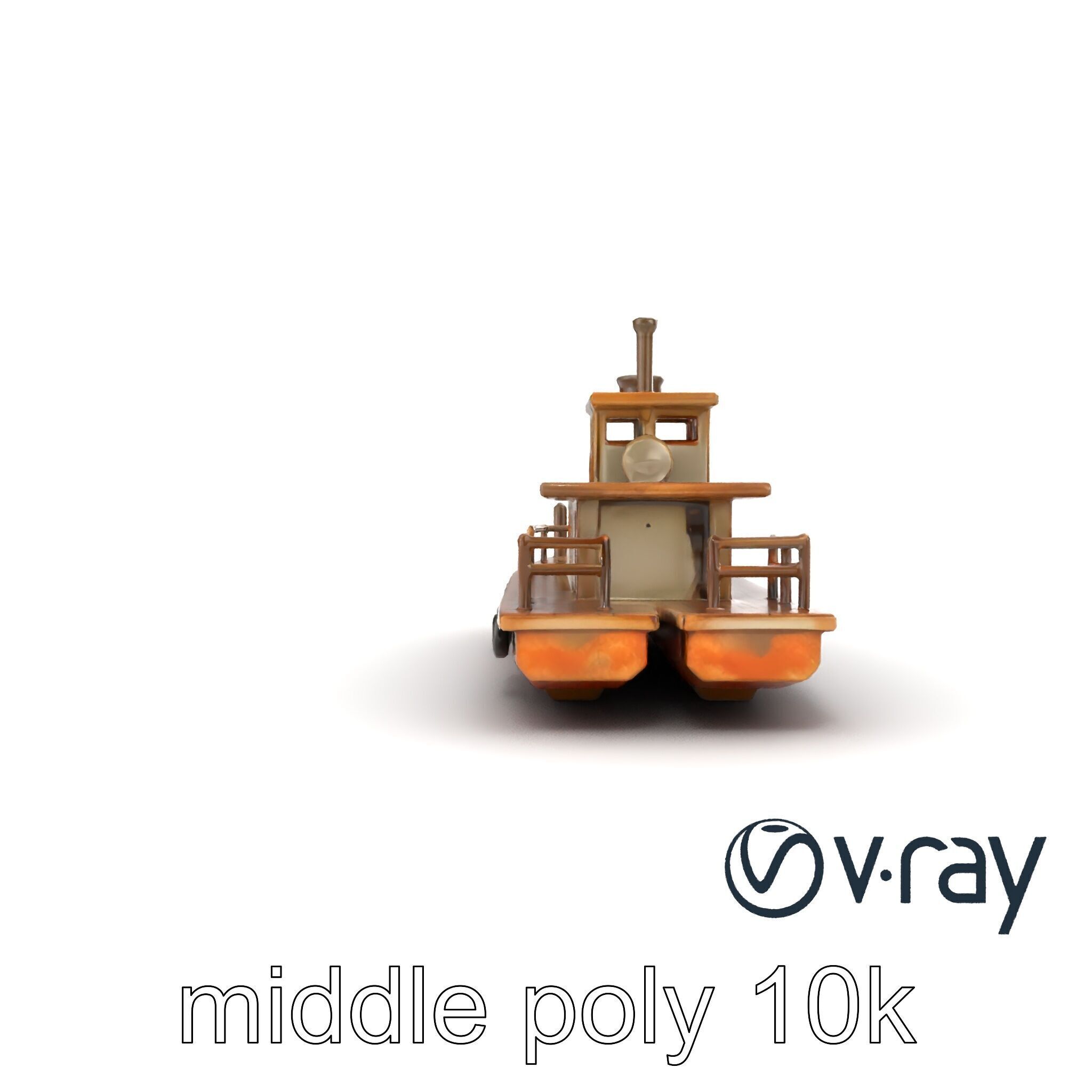 Historic Passage Ferry Early Century Model Pack Low-poly 3D model_13
