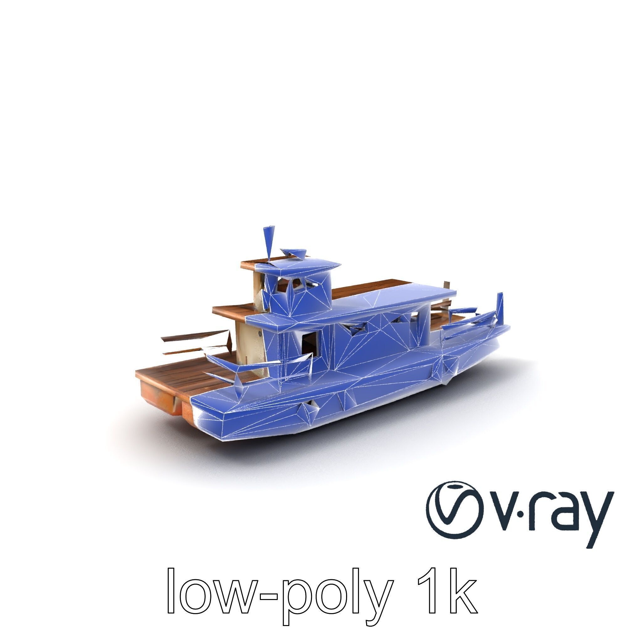 Historic Passage Ferry Early Century Model Pack Low-poly 3D model_6