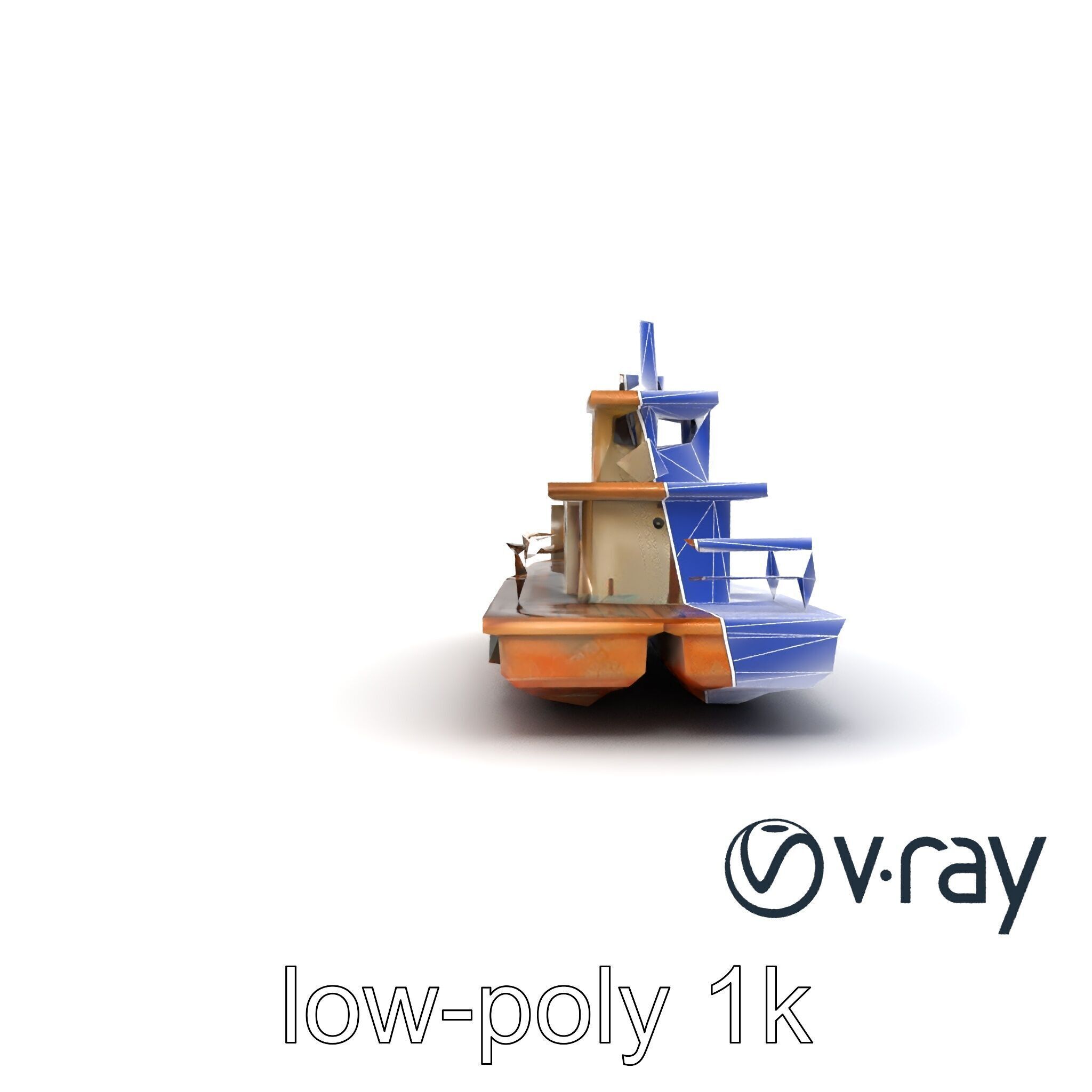 Historic Passage Ferry Early Century Model Pack Low-poly 3D model_21
