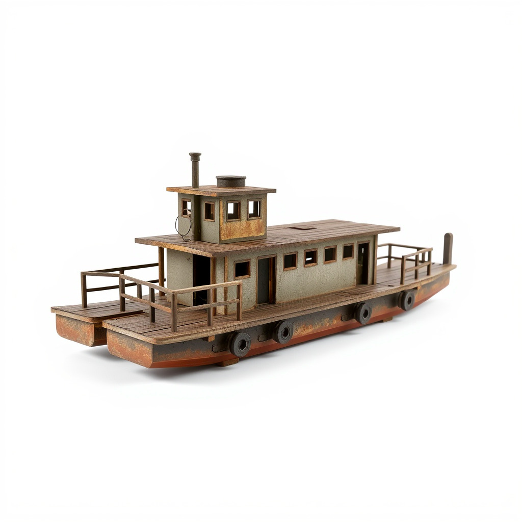Historic Passage Ferry Early Century Model Pack Low-poly 3D model_3