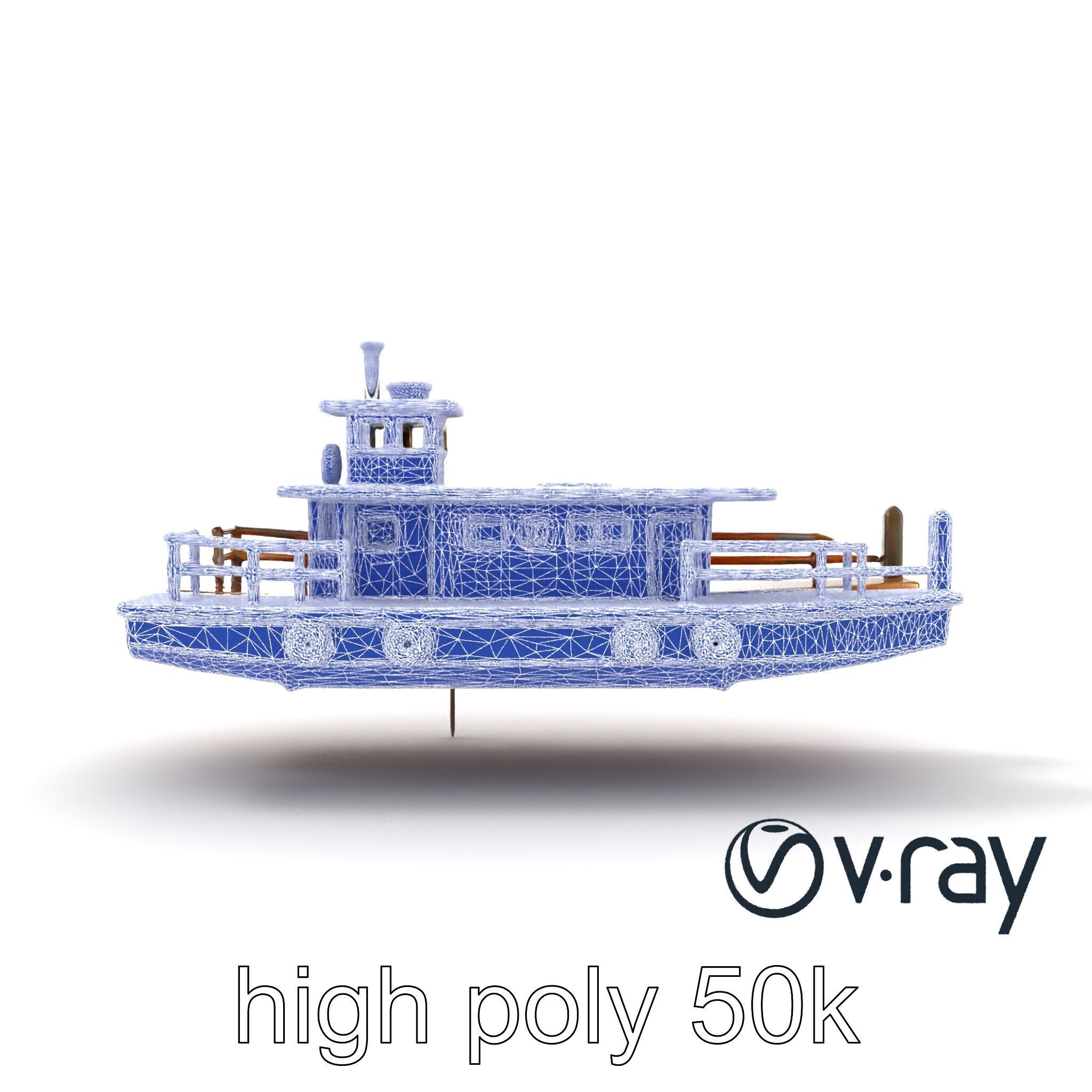 Historic Passage Ferry Early Century Model Pack Low-poly 3D model_28