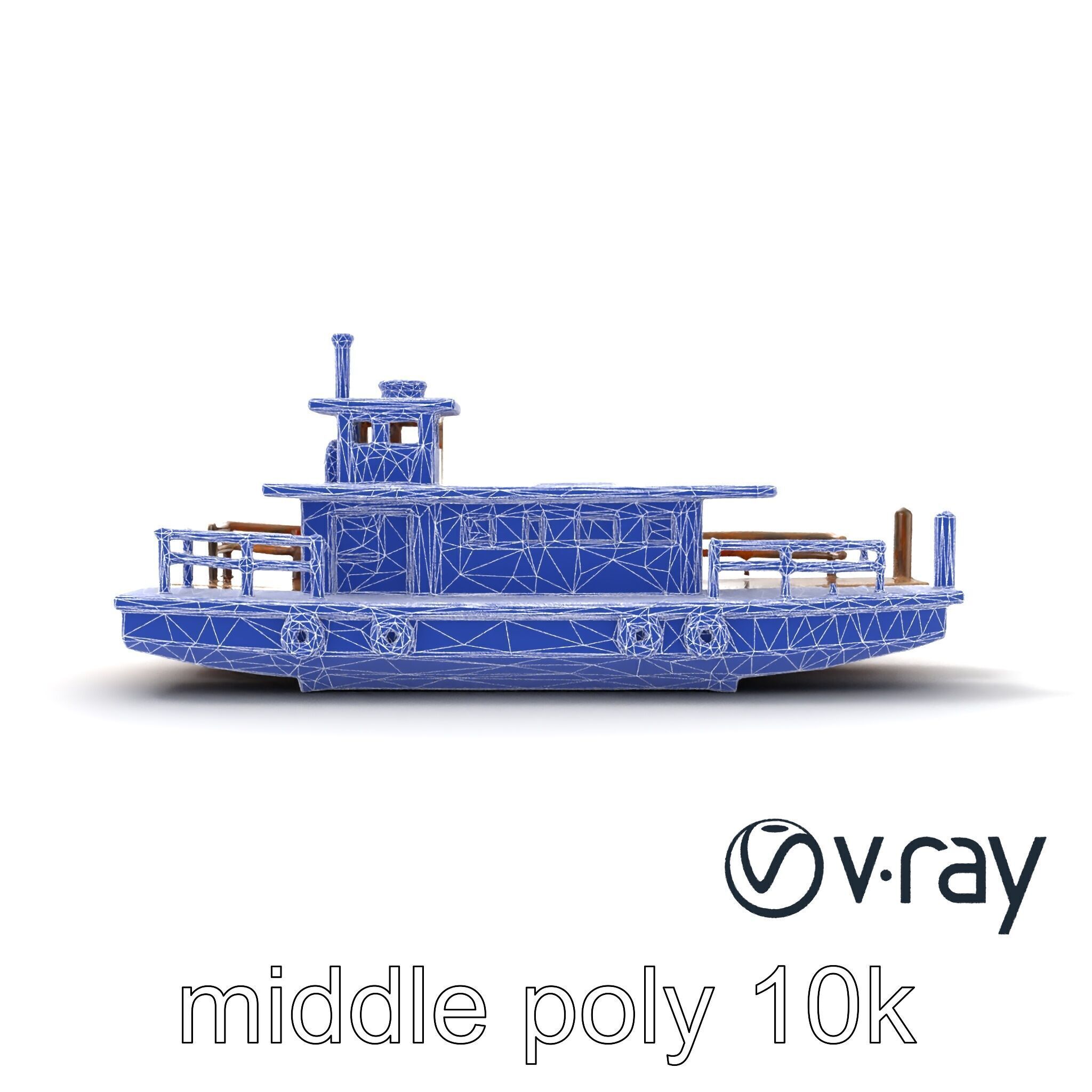 Historic Passage Ferry Early Century Model Pack Low-poly 3D model_24