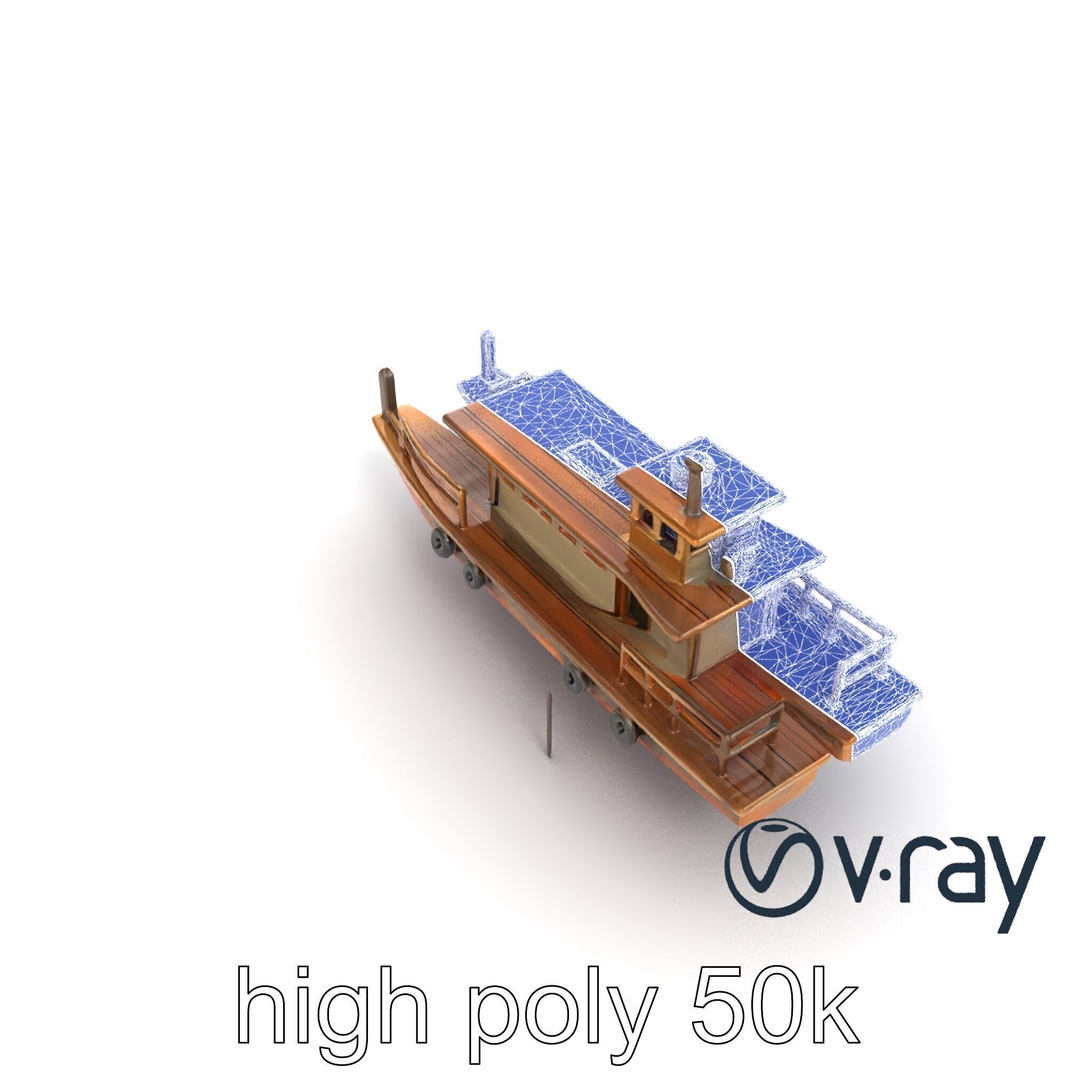 Historic Passage Ferry Early Century Model Pack Low-poly 3D model_25