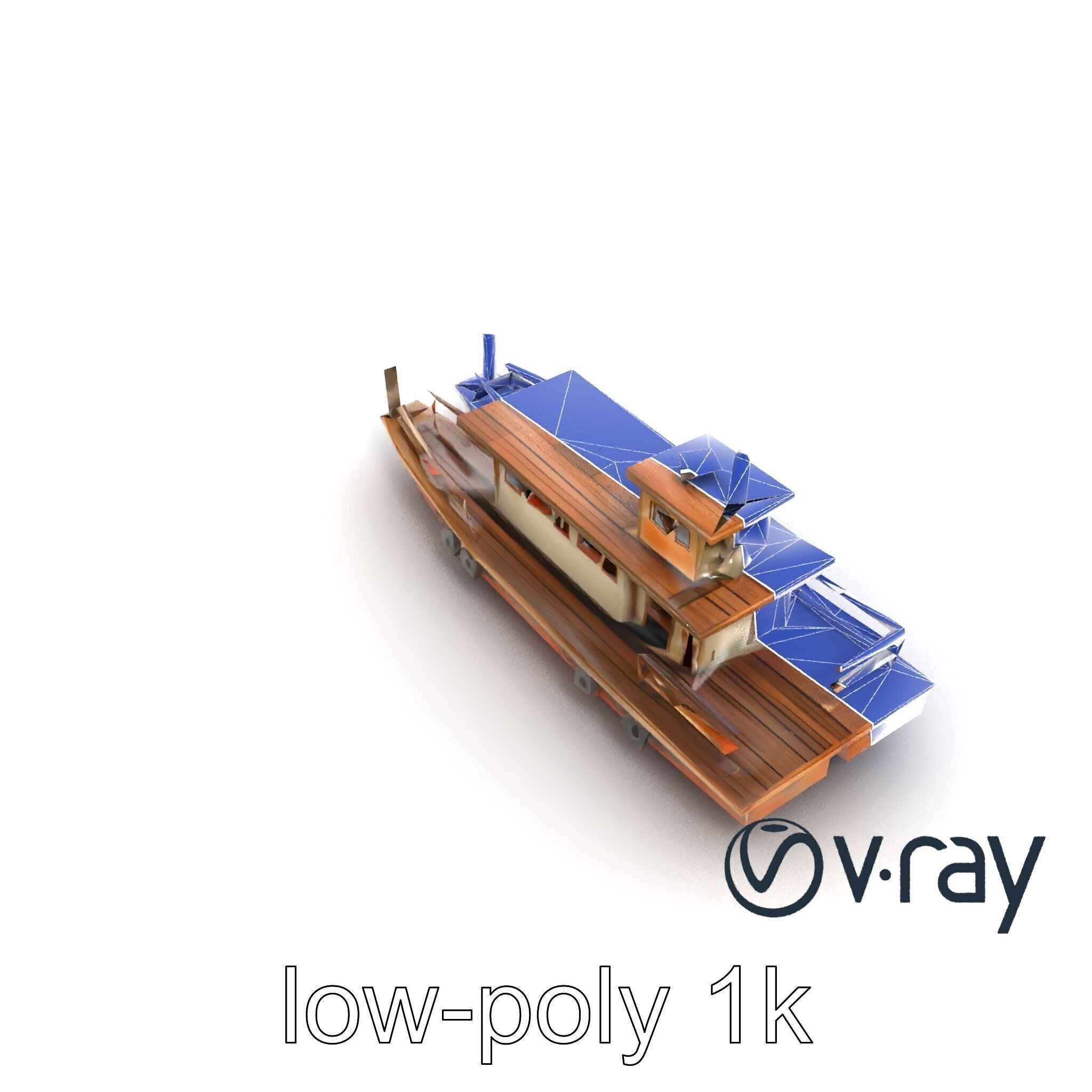 Historic Passage Ferry Early Century Model Pack Low-poly 3D model_30