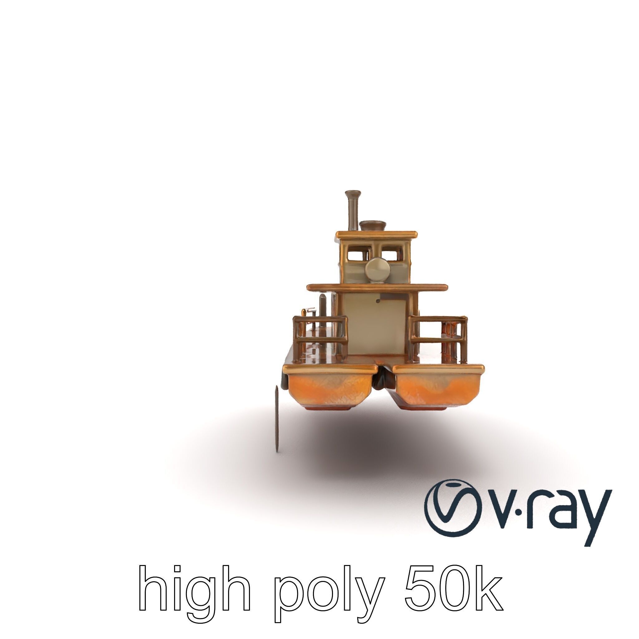 Historic Passage Ferry Early Century Model Pack Low-poly 3D model_15