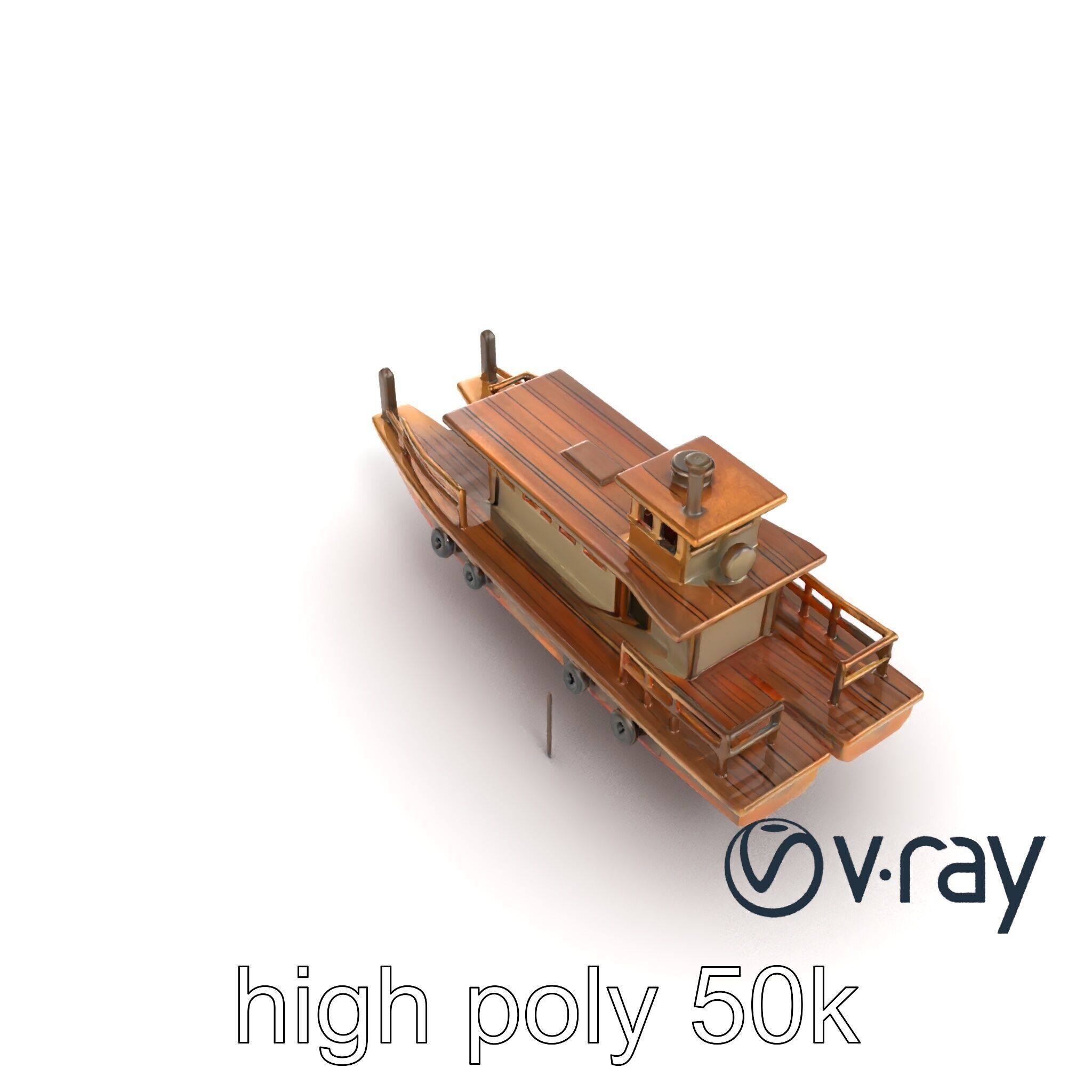 Historic Passage Ferry Early Century Model Pack Low-poly 3D model_22