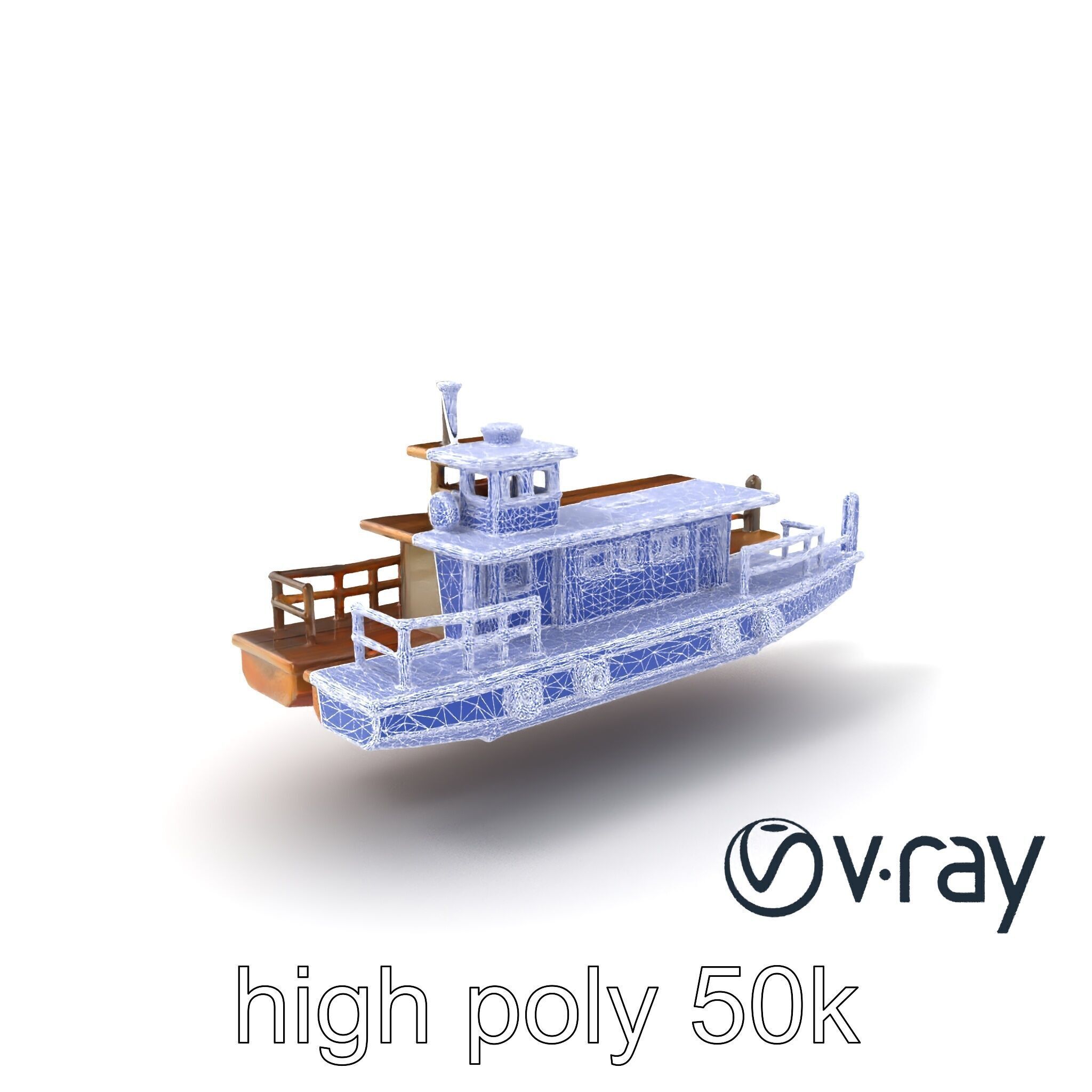 Historic Passage Ferry Early Century Model Pack Low-poly 3D model_1