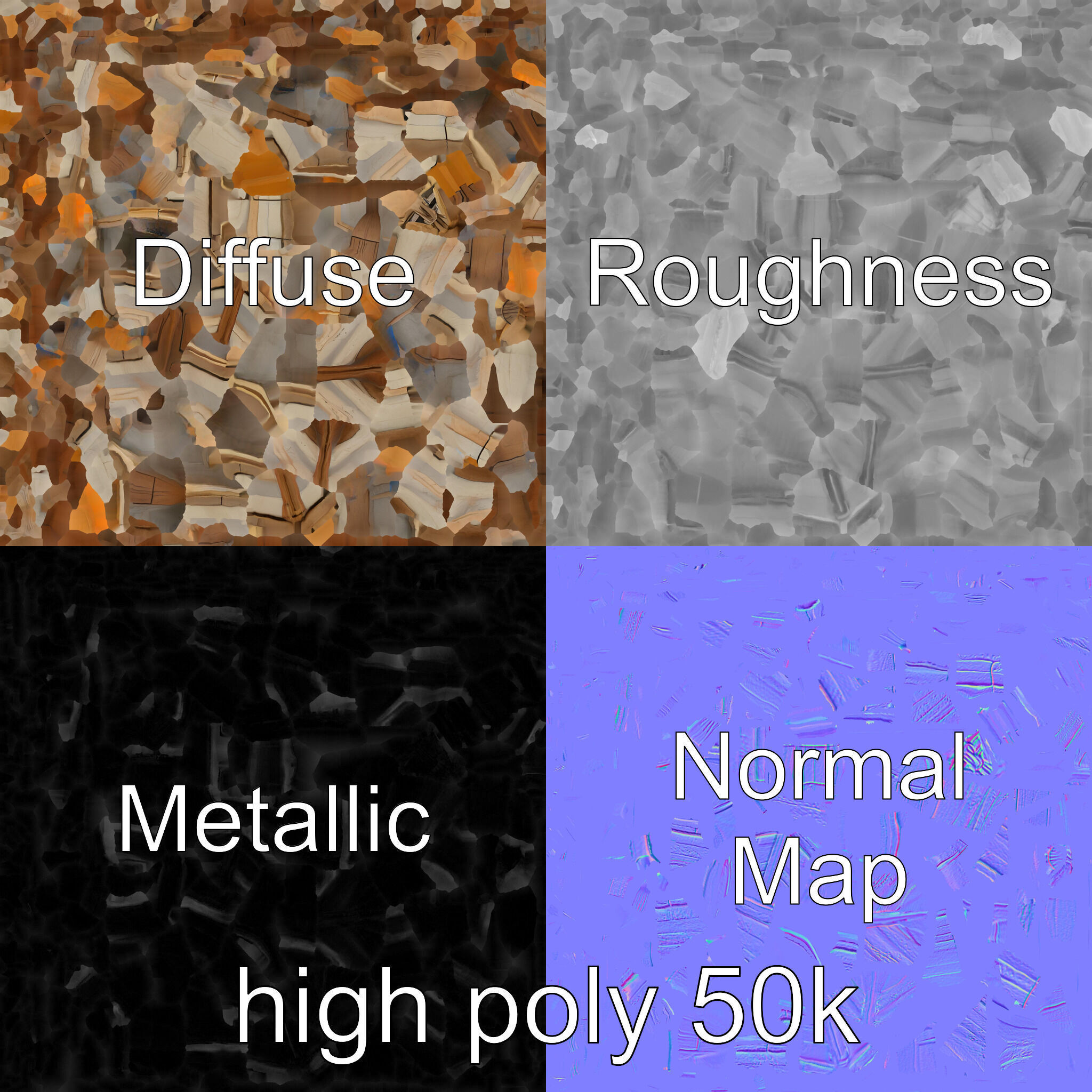 Weathered Rowboat with Cracked Hull and Oars model pack Low-poly 3D model_3