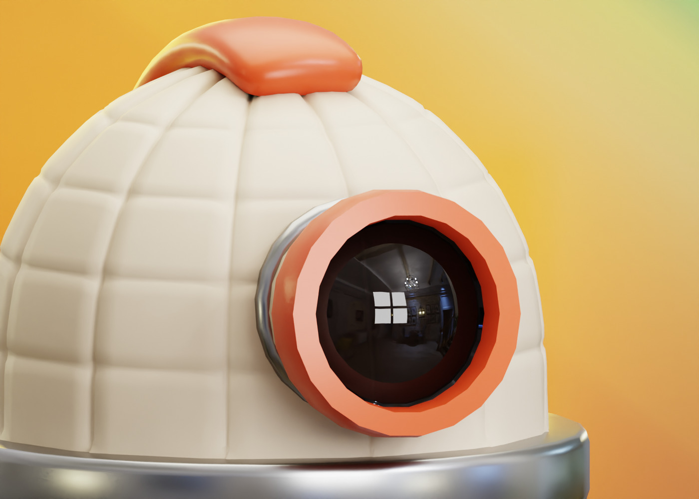 Astronomy Telescope Building Low-poly 3D model_2