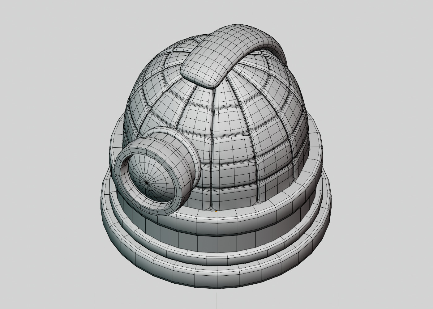 Astronomy Telescope Building Low-poly 3D model_9