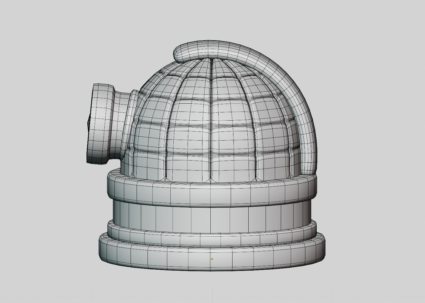 Astronomy Telescope Building Low-poly 3D model_7