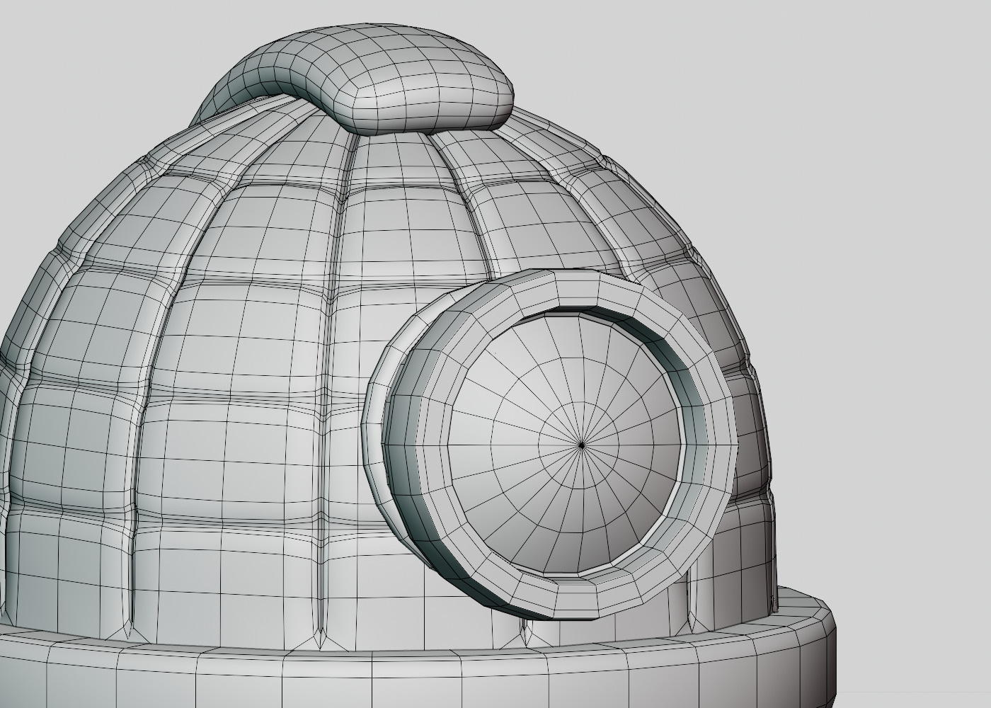 Astronomy Telescope Building Low-poly 3D model_3