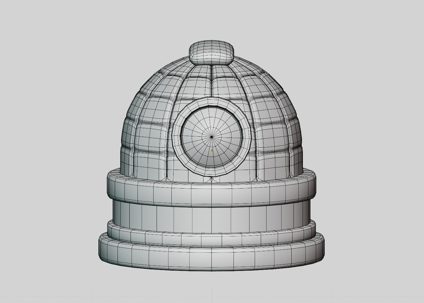 Astronomy Telescope Building Low-poly 3D model_5