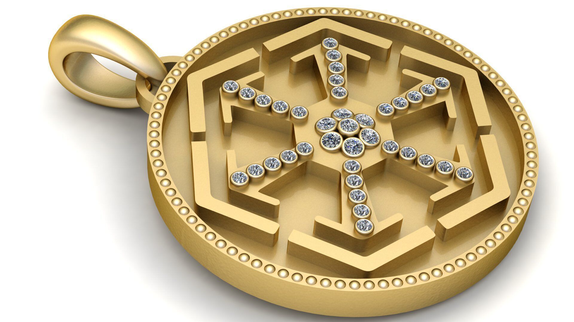 DESIGN COIN PENDANT 3D PRINTABLE MODEL  3D print model_1