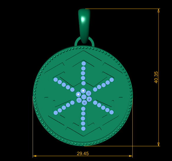 DESIGN COIN PENDANT 3D PRINTABLE MODEL  3D print model_5