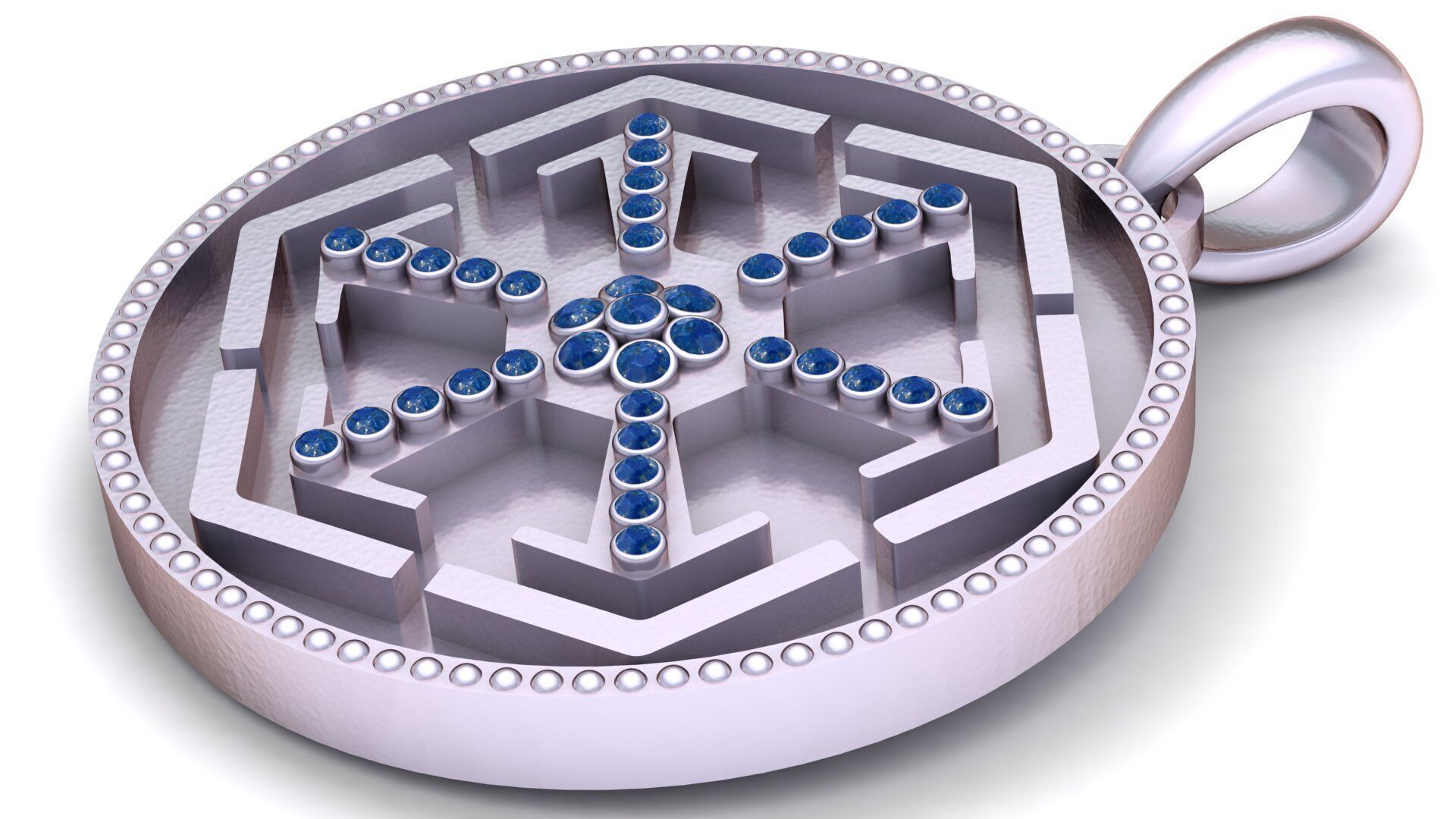 DESIGN COIN PENDANT 3D PRINTABLE MODEL  3D print model_3