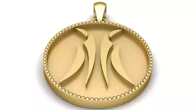 AMERICAN FASHION  PENDANT 3D PRINTABLE MODEL 