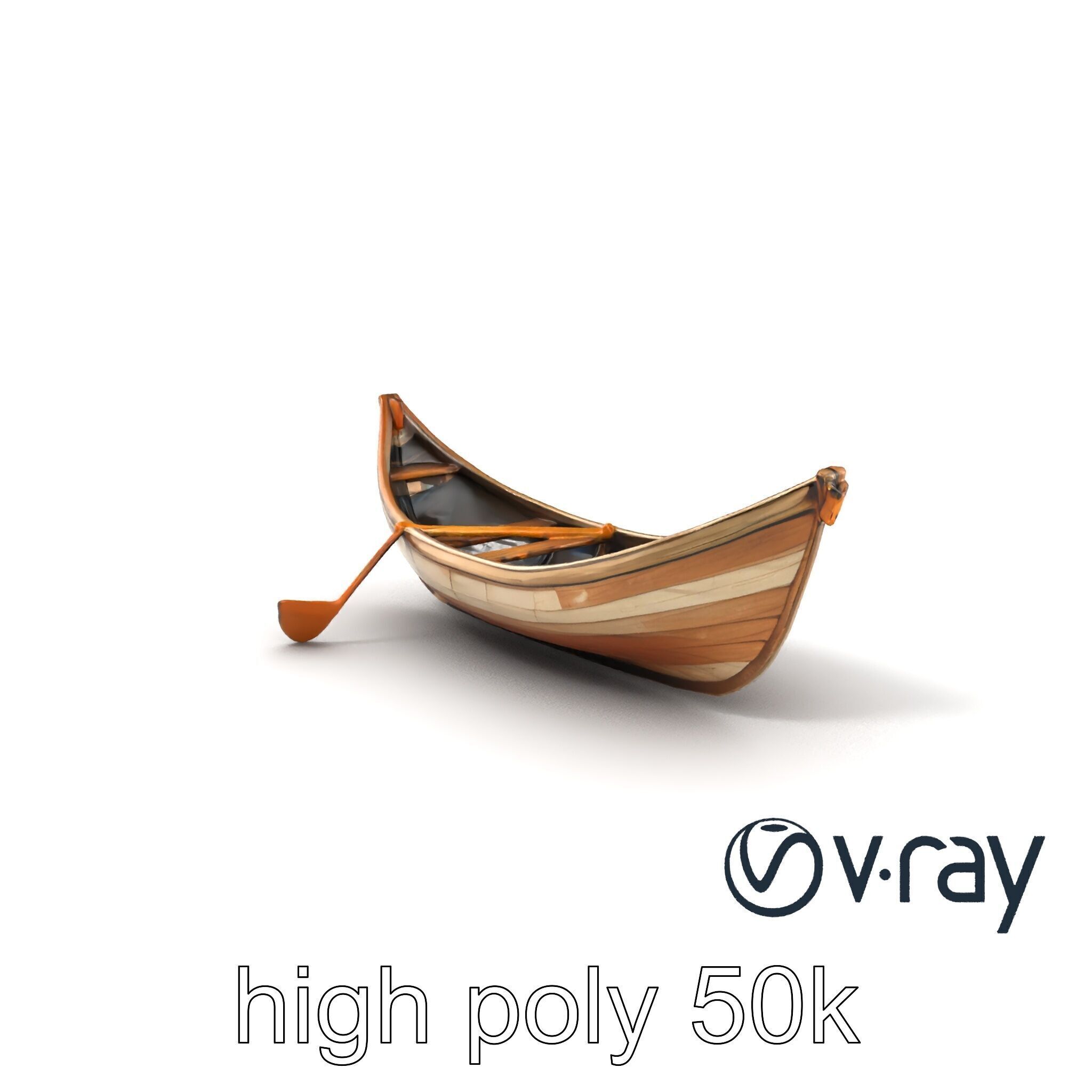 Weathered Rowboat Historical Storytelling model pack Low-poly 3D model_2