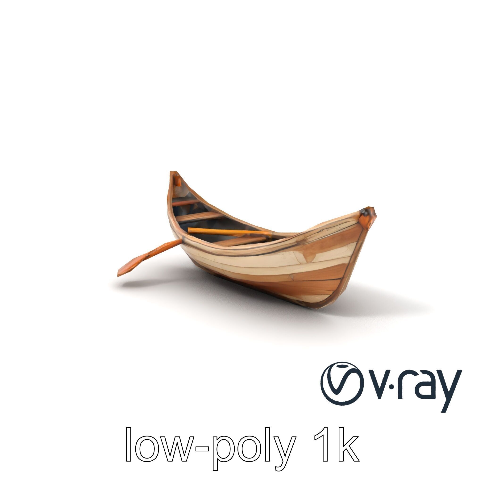 Weathered Rowboat Historical Storytelling model pack Low-poly 3D model_5