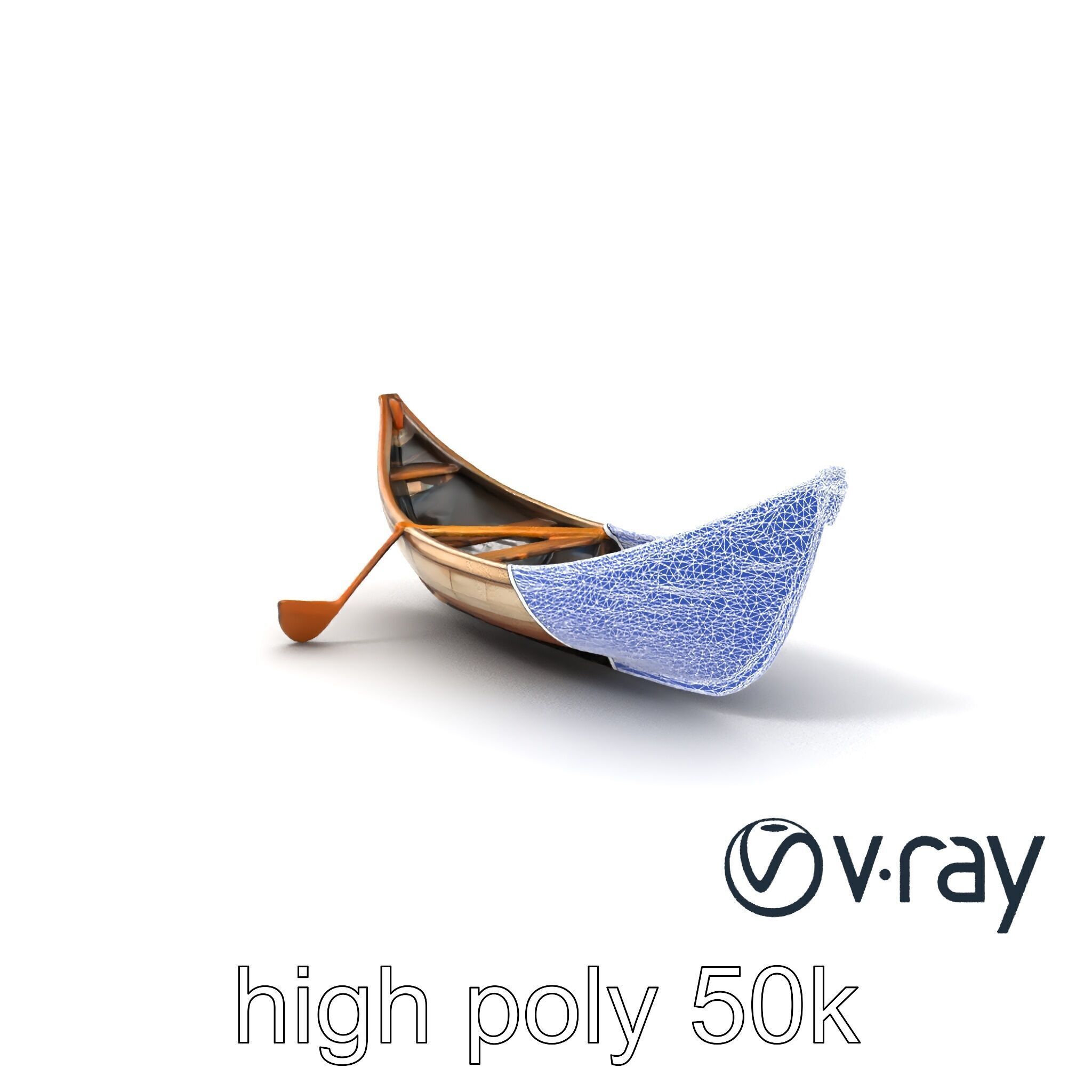 Weathered Rowboat Historical Storytelling model pack Low-poly 3D model_10
