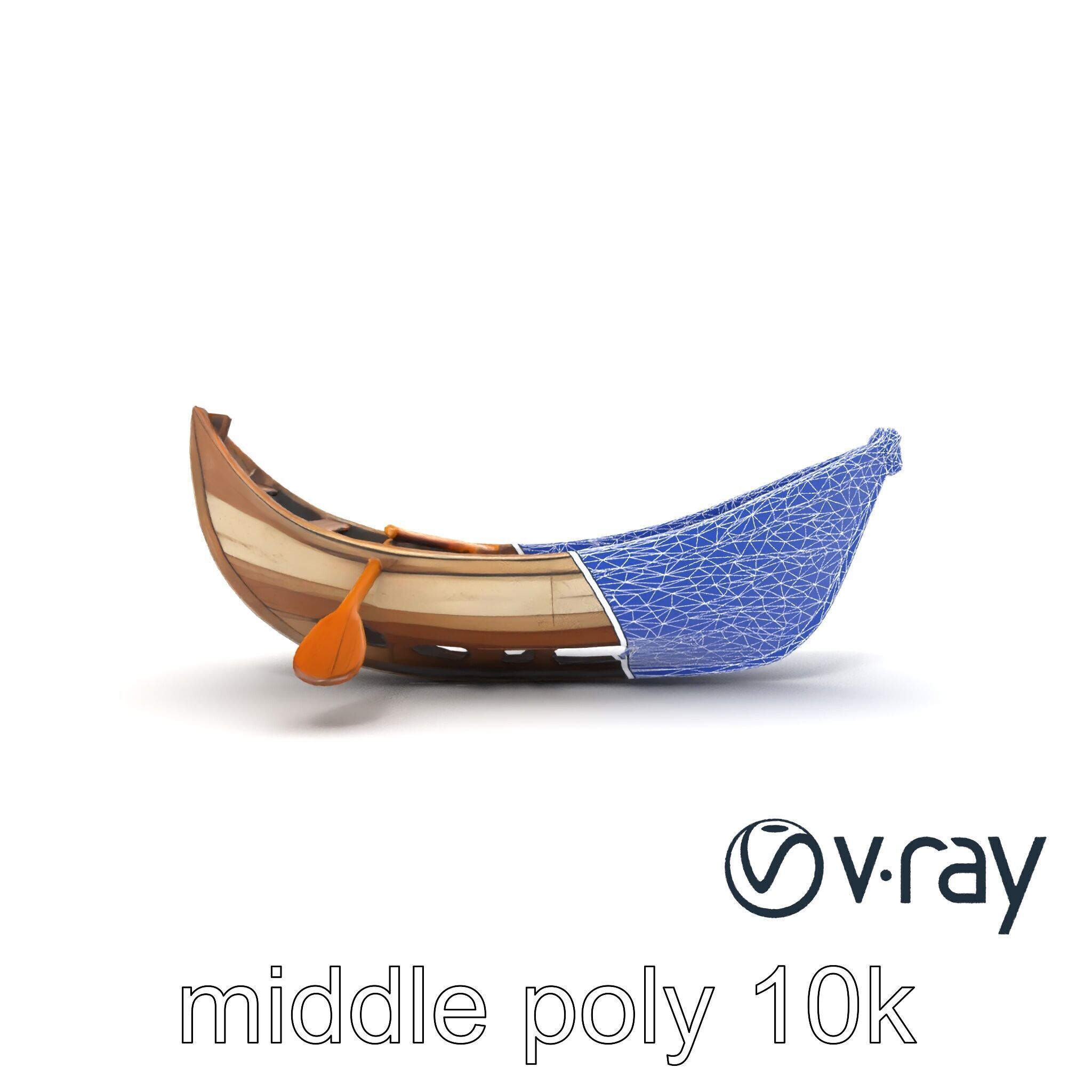 Weathered Rowboat Historical Storytelling model pack Low-poly 3D model_31