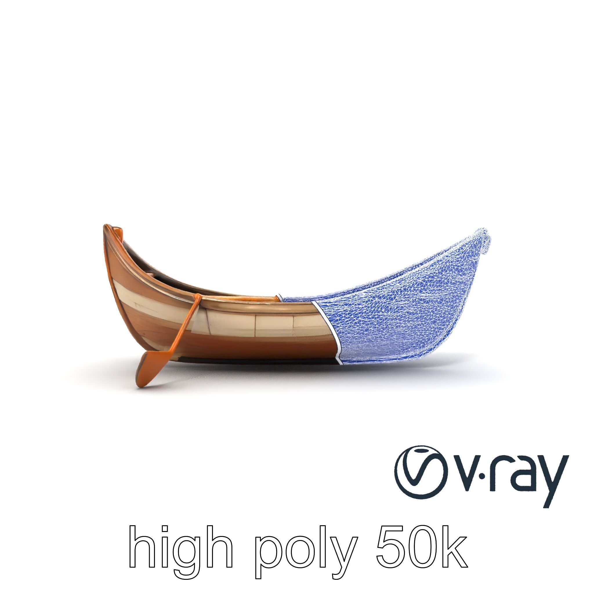 Weathered Rowboat Historical Storytelling model pack Low-poly 3D model_22