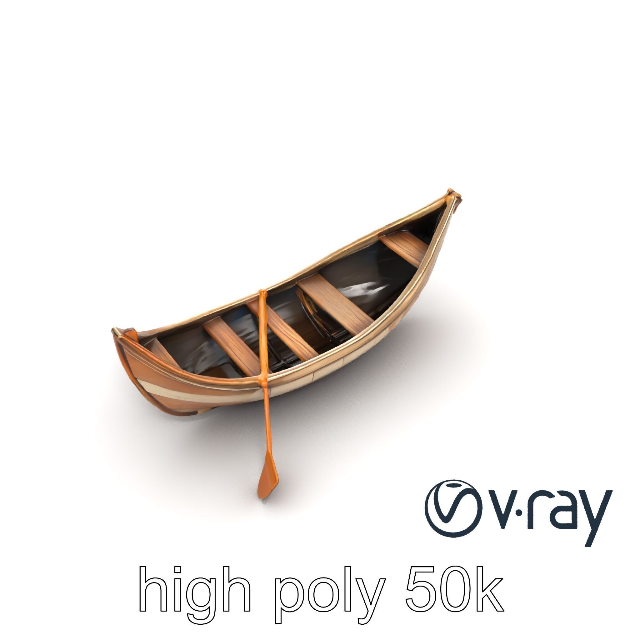 Weathered Rowboat Historical Storytelling model pack Low-poly 3D model_12