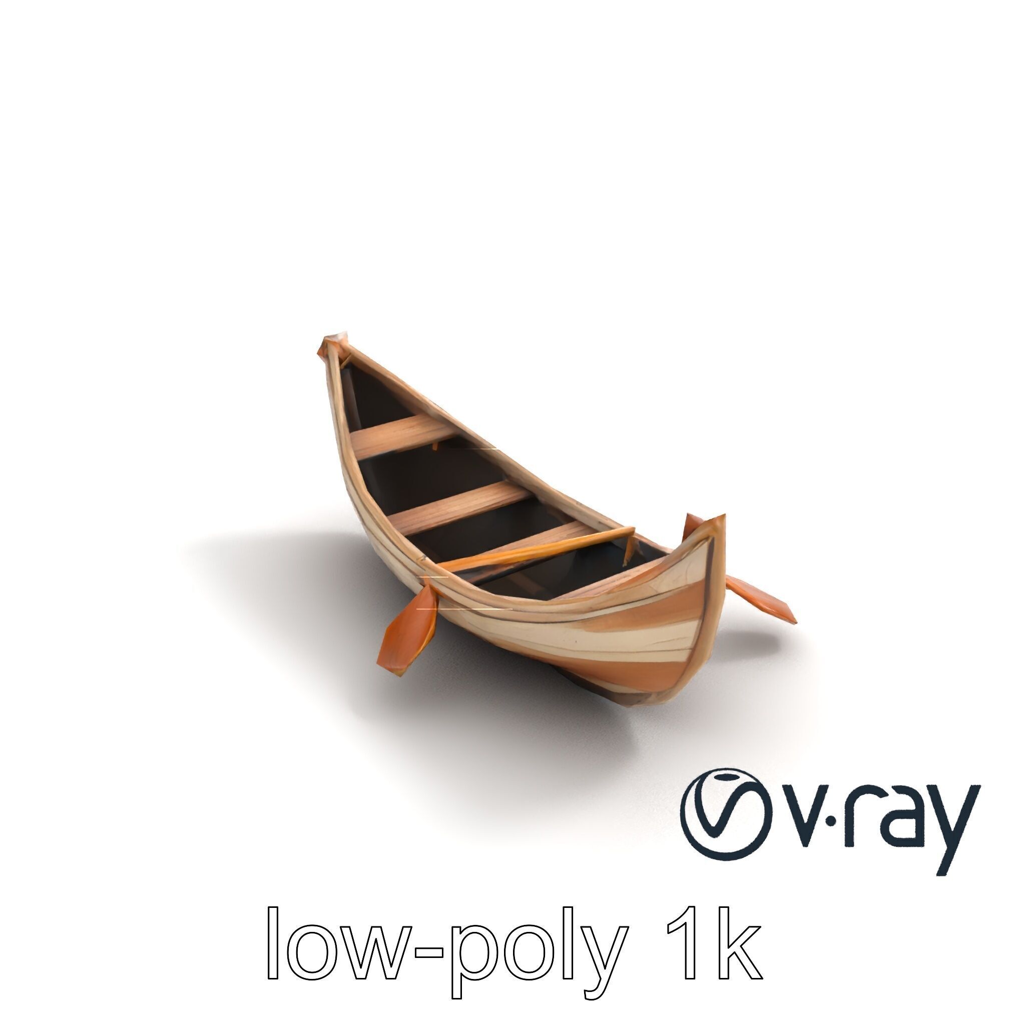 Weathered Rowboat Historical Storytelling model pack Low-poly 3D model_9