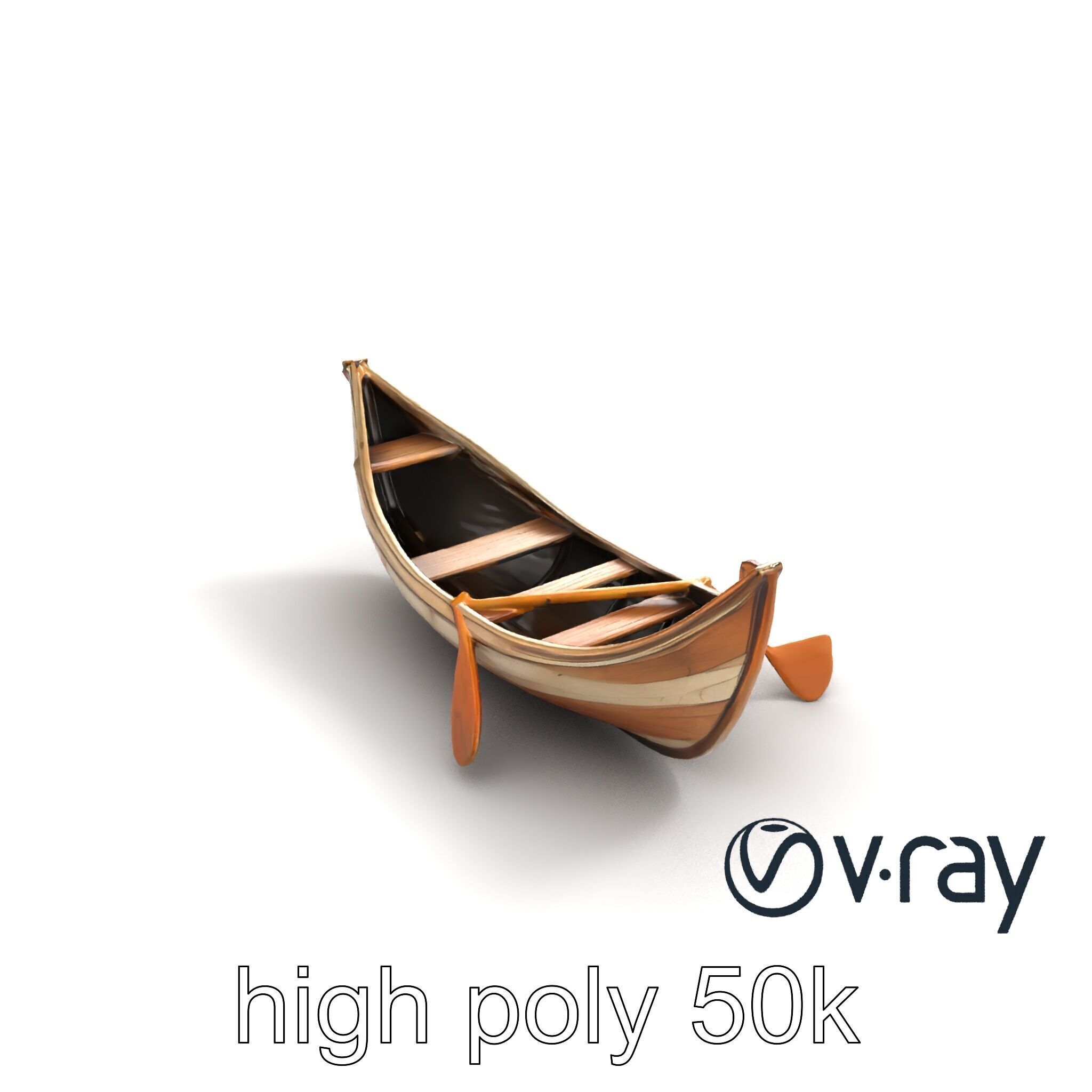Weathered Rowboat Historical Storytelling model pack Low-poly 3D model_14