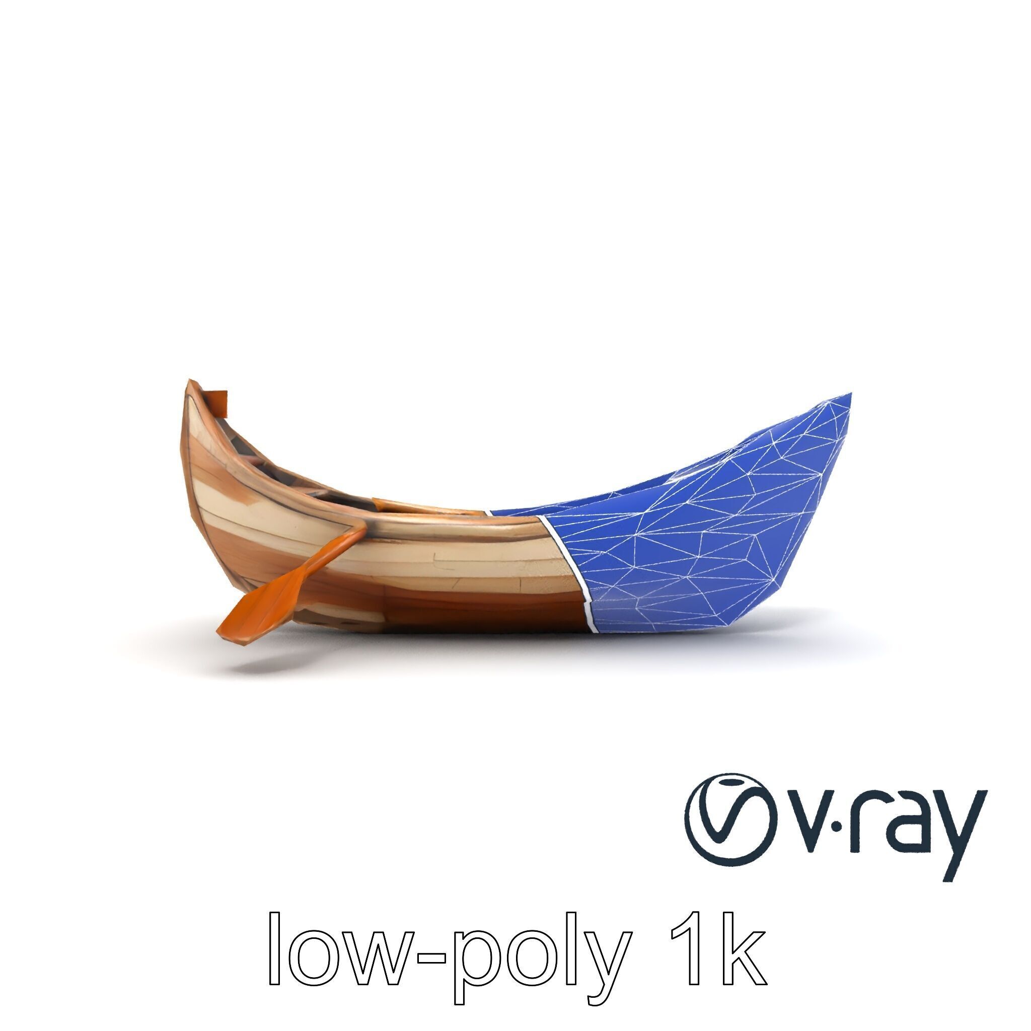 Weathered Rowboat Historical Storytelling model pack Low-poly 3D model_27