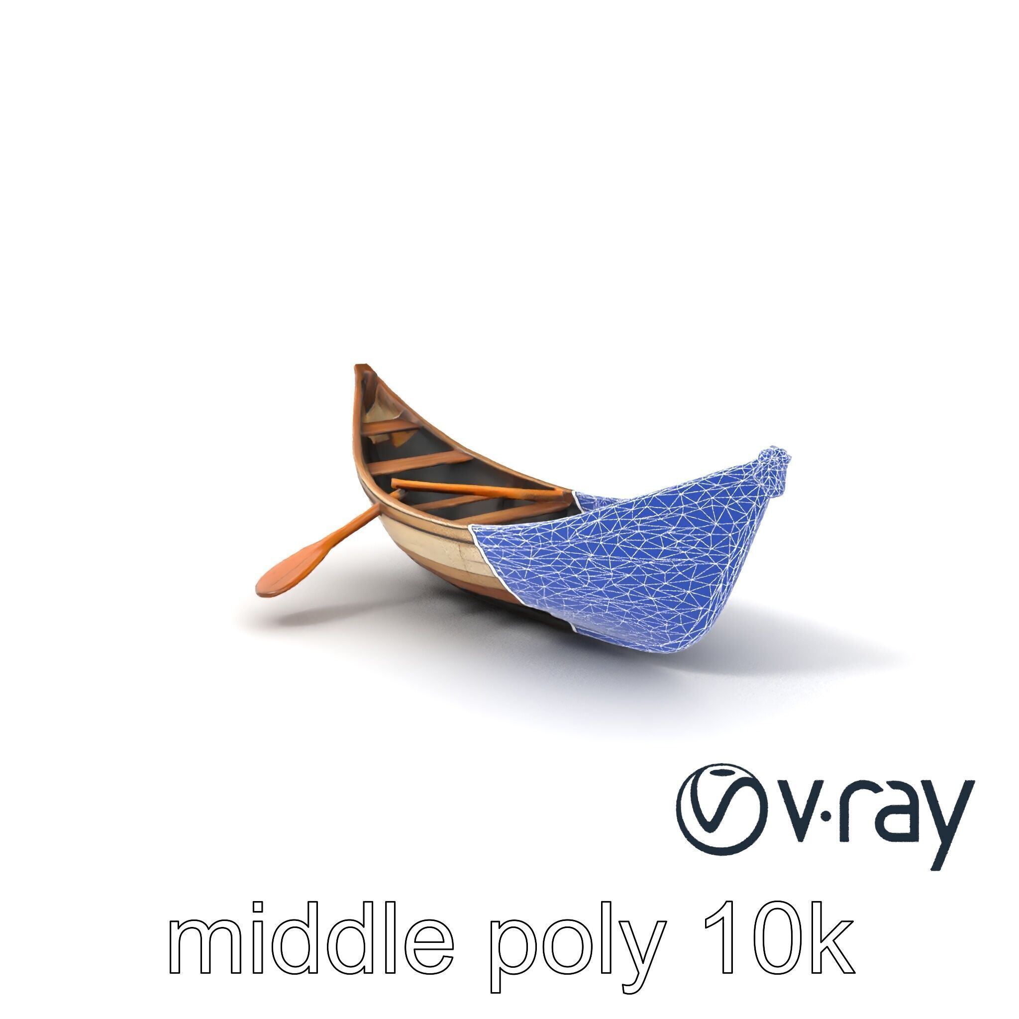 Weathered Rowboat Historical Storytelling model pack Low-poly 3D model_6