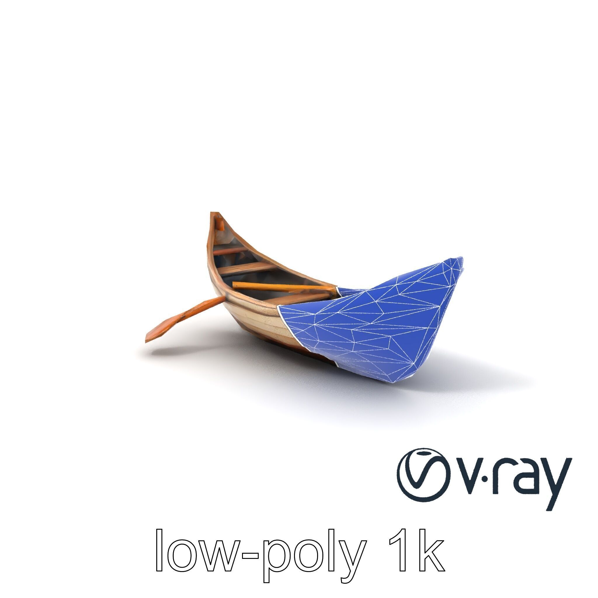 Weathered Rowboat Historical Storytelling model pack Low-poly 3D model_7