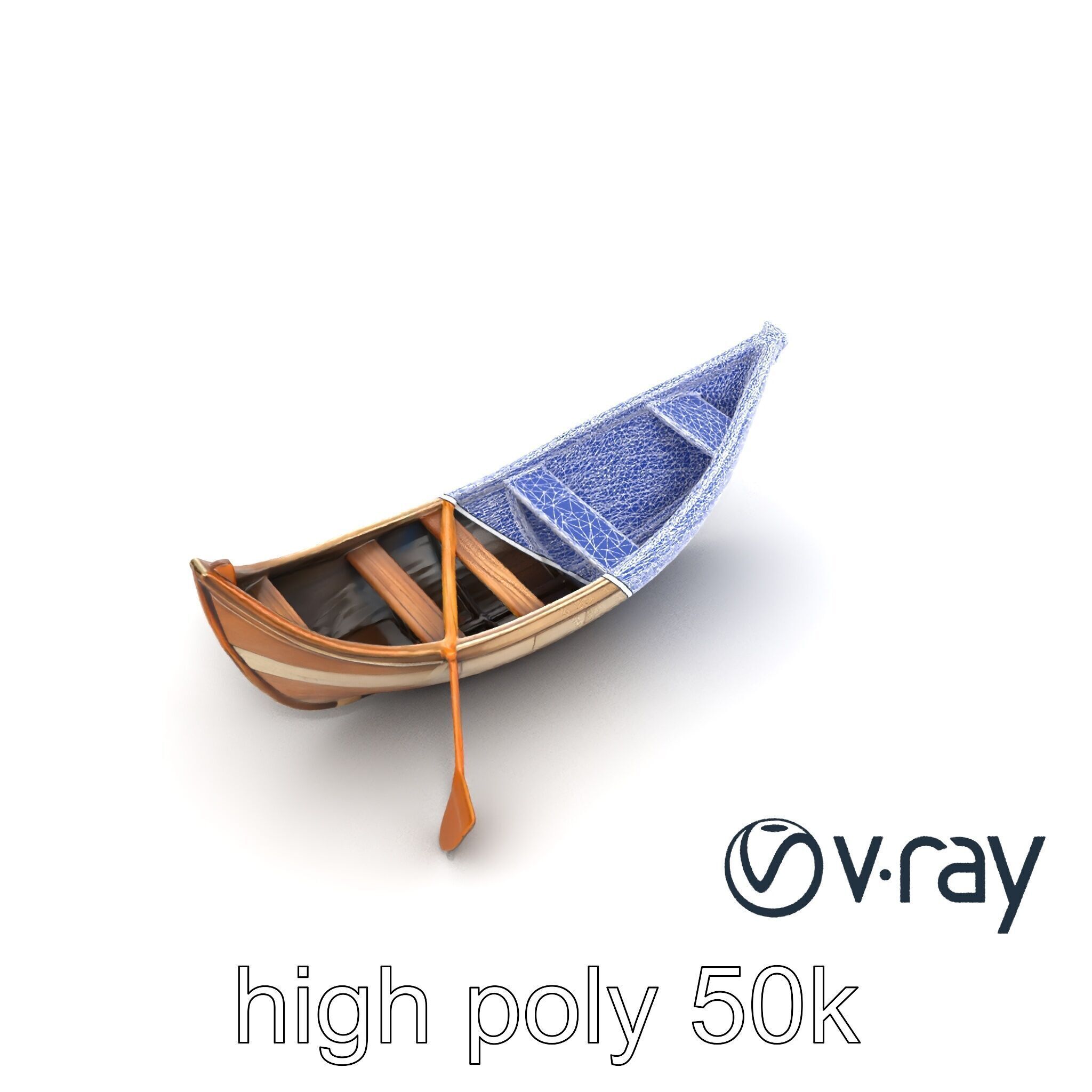 Weathered Rowboat Historical Storytelling model pack Low-poly 3D model_21