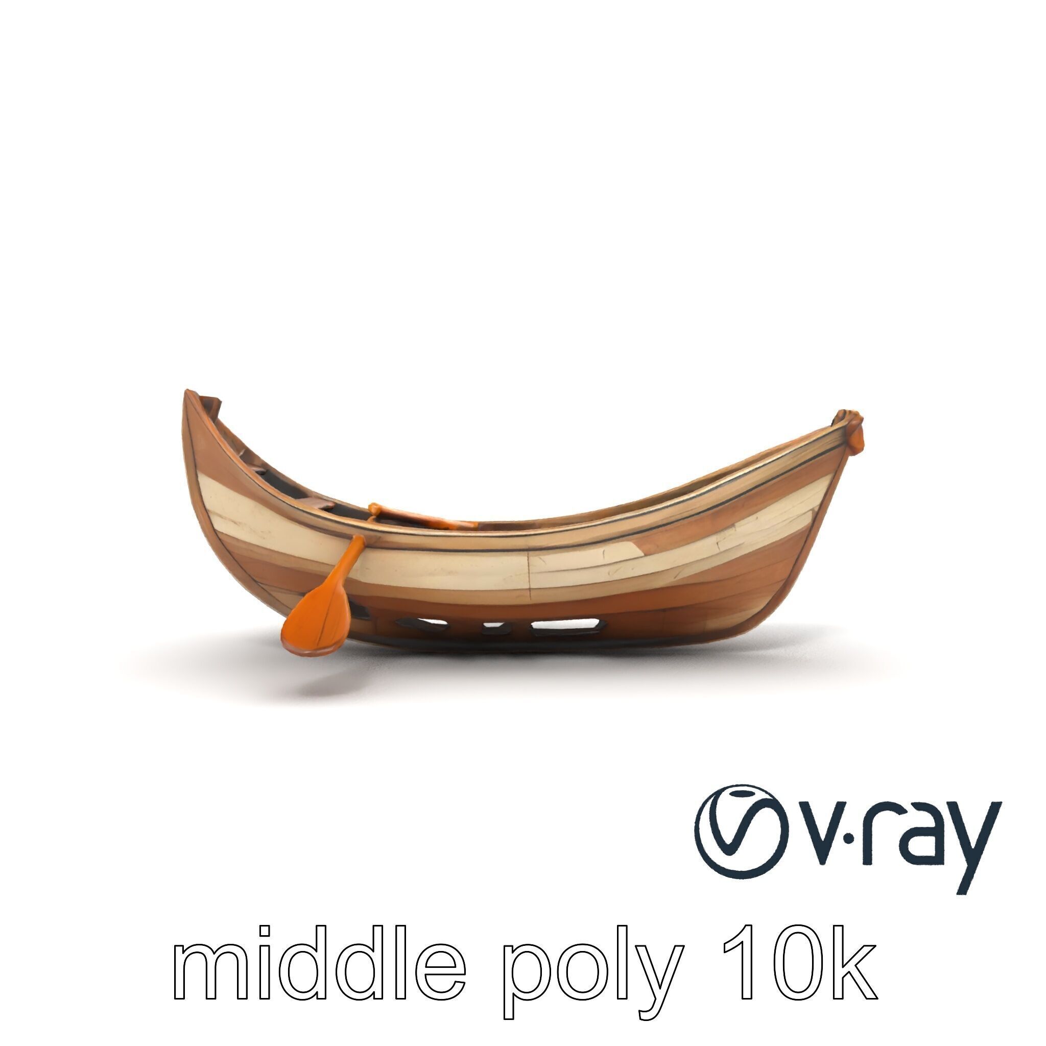 Weathered Rowboat Historical Storytelling model pack Low-poly 3D model_32