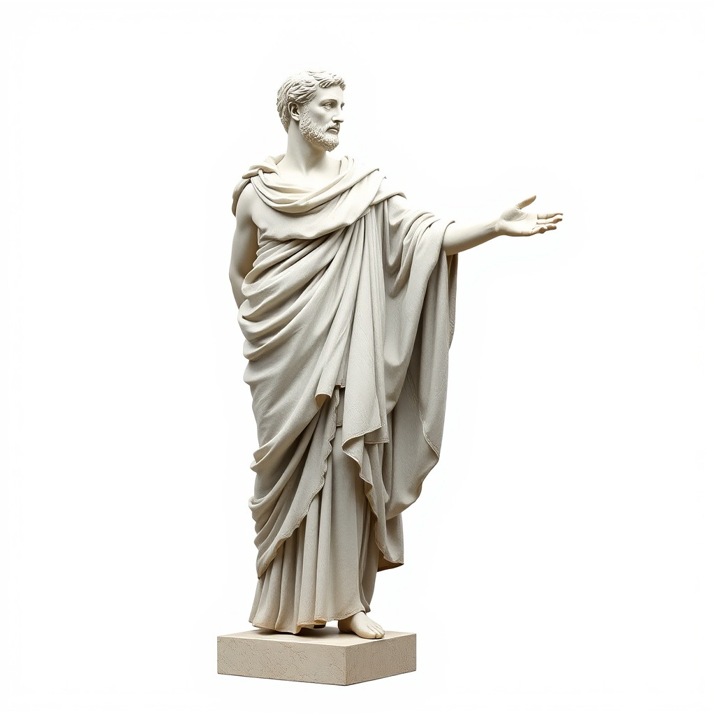 Roman Emperor Statue Toga Sculptural model pack Low-poly 3D model_4