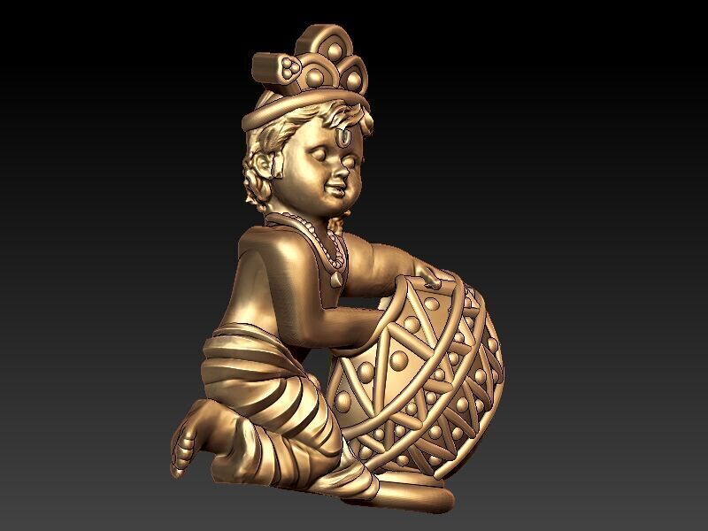 Ladoo Gopal Pendant 3D print model_1