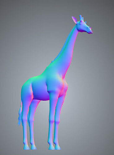 Realistic 3D Giraffe Model Low-poly 3D model