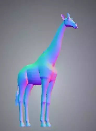 Realistic 3D Giraffe Model
