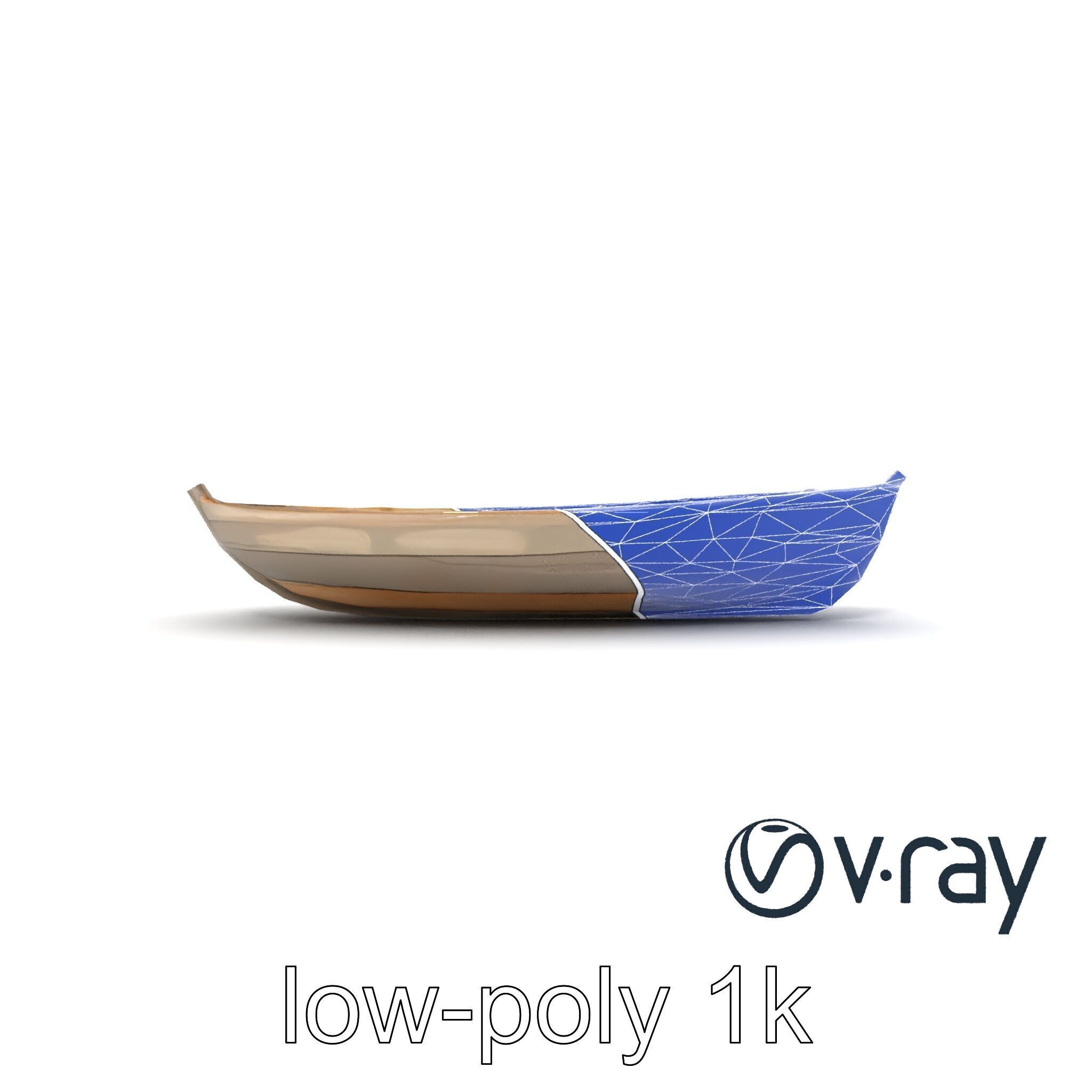 Weathered Wooden Rowboat with Oars model pack Low-poly 3D model_12