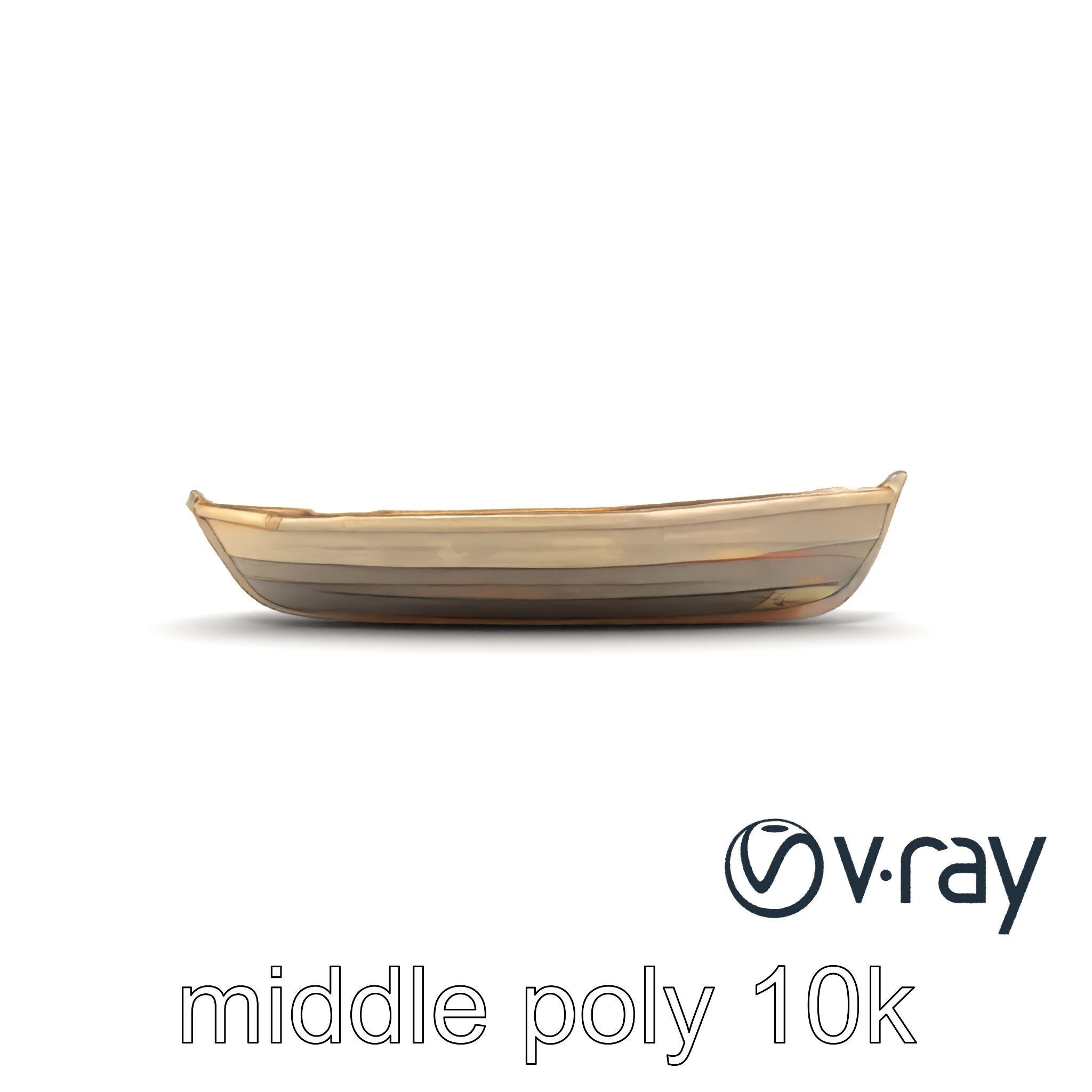 Weathered Wooden Rowboat with Oars model pack Low-poly 3D model_29
