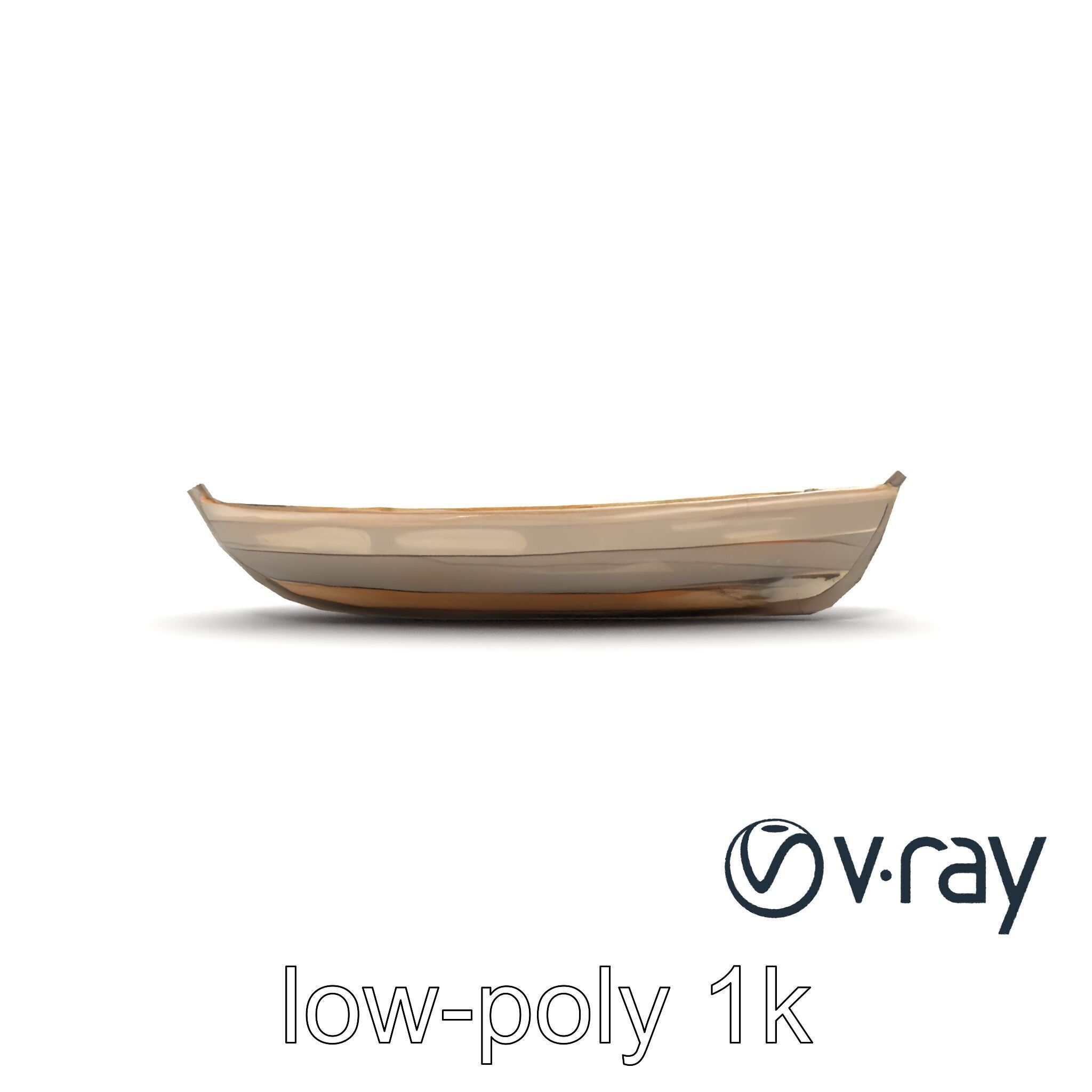 Weathered Wooden Rowboat with Oars model pack Low-poly 3D model_22