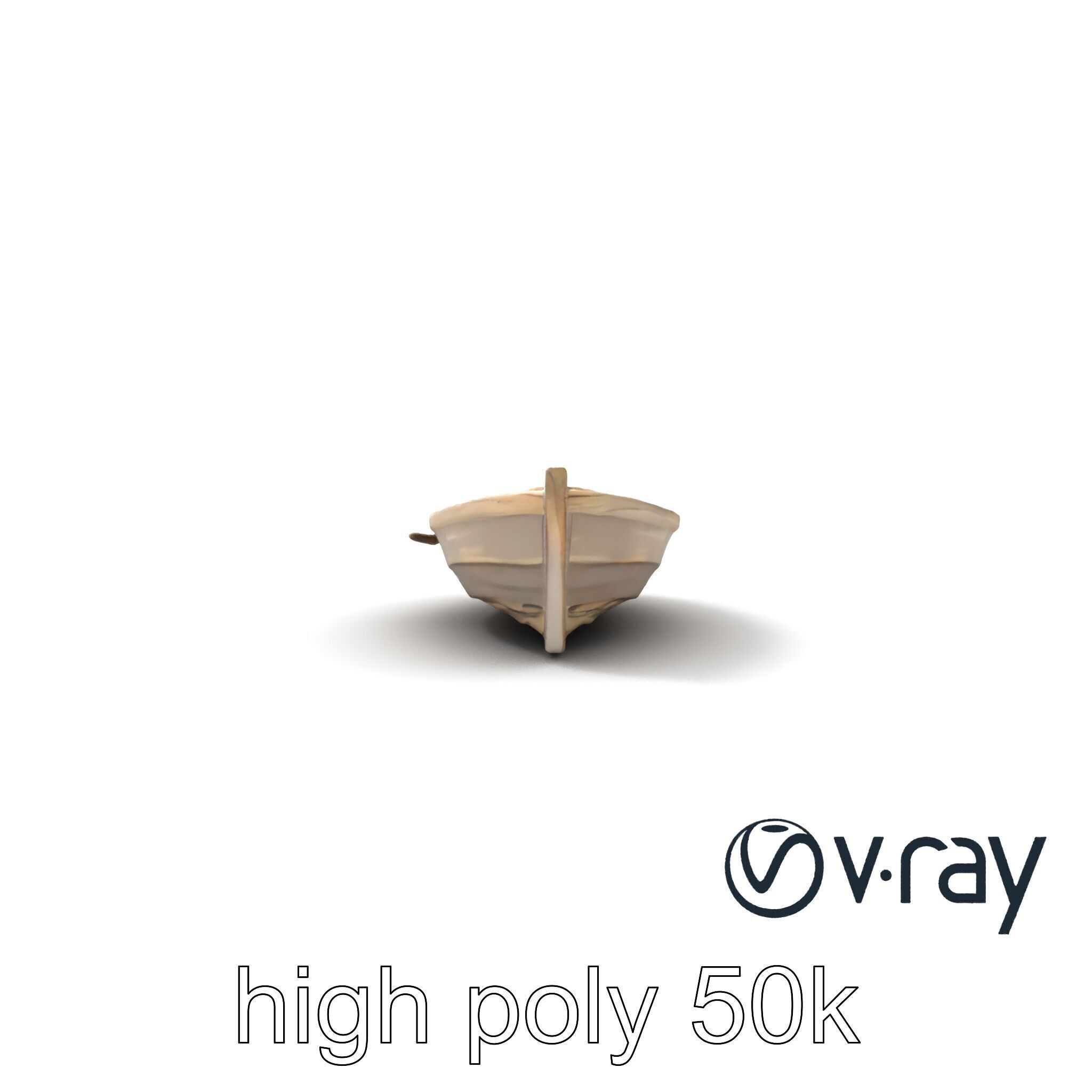 Weathered Wooden Rowboat with Oars model pack Low-poly 3D model_25