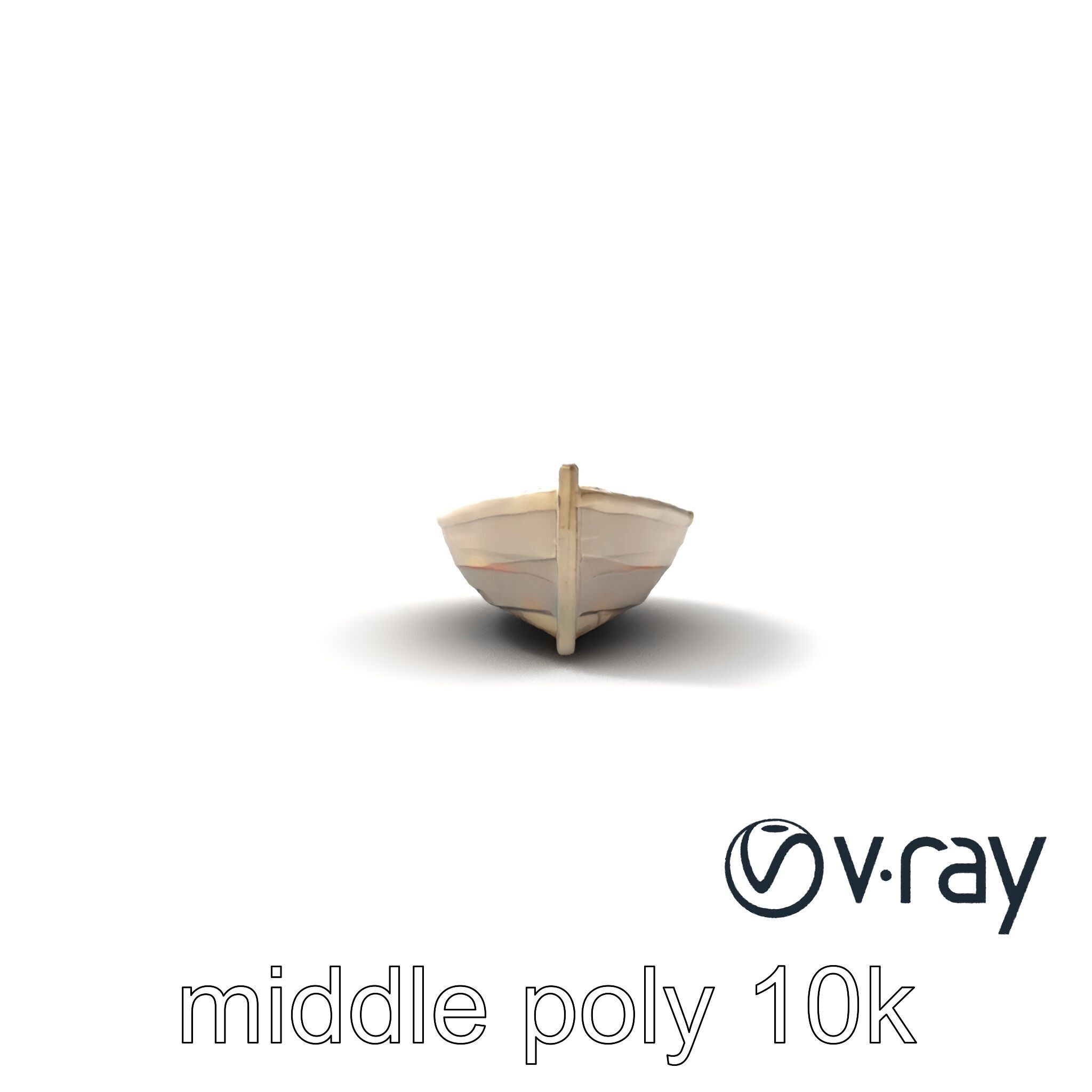 Weathered Wooden Rowboat with Oars model pack Low-poly 3D model_18