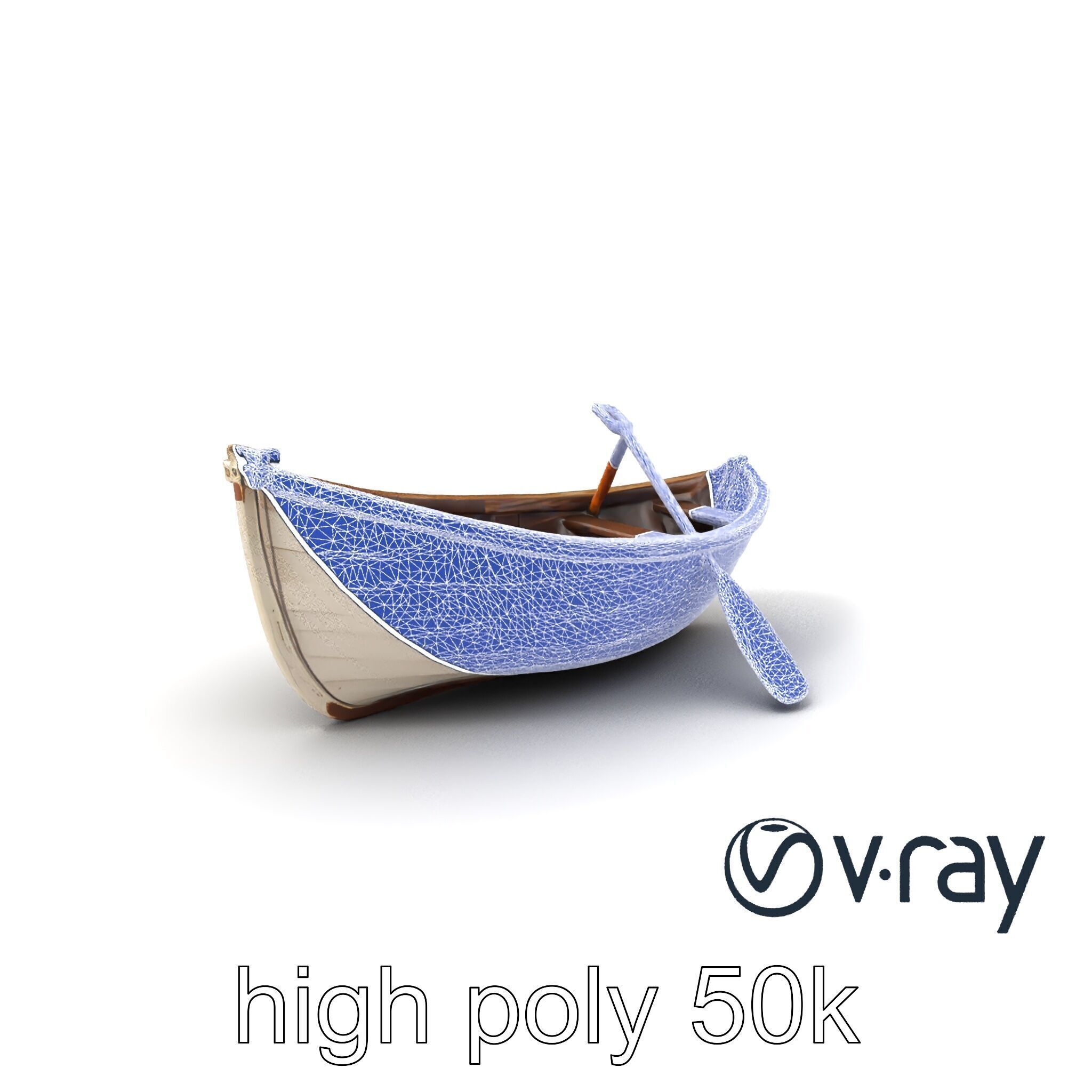 Chipped Paint Rowboat with Oars model pack Texture_10