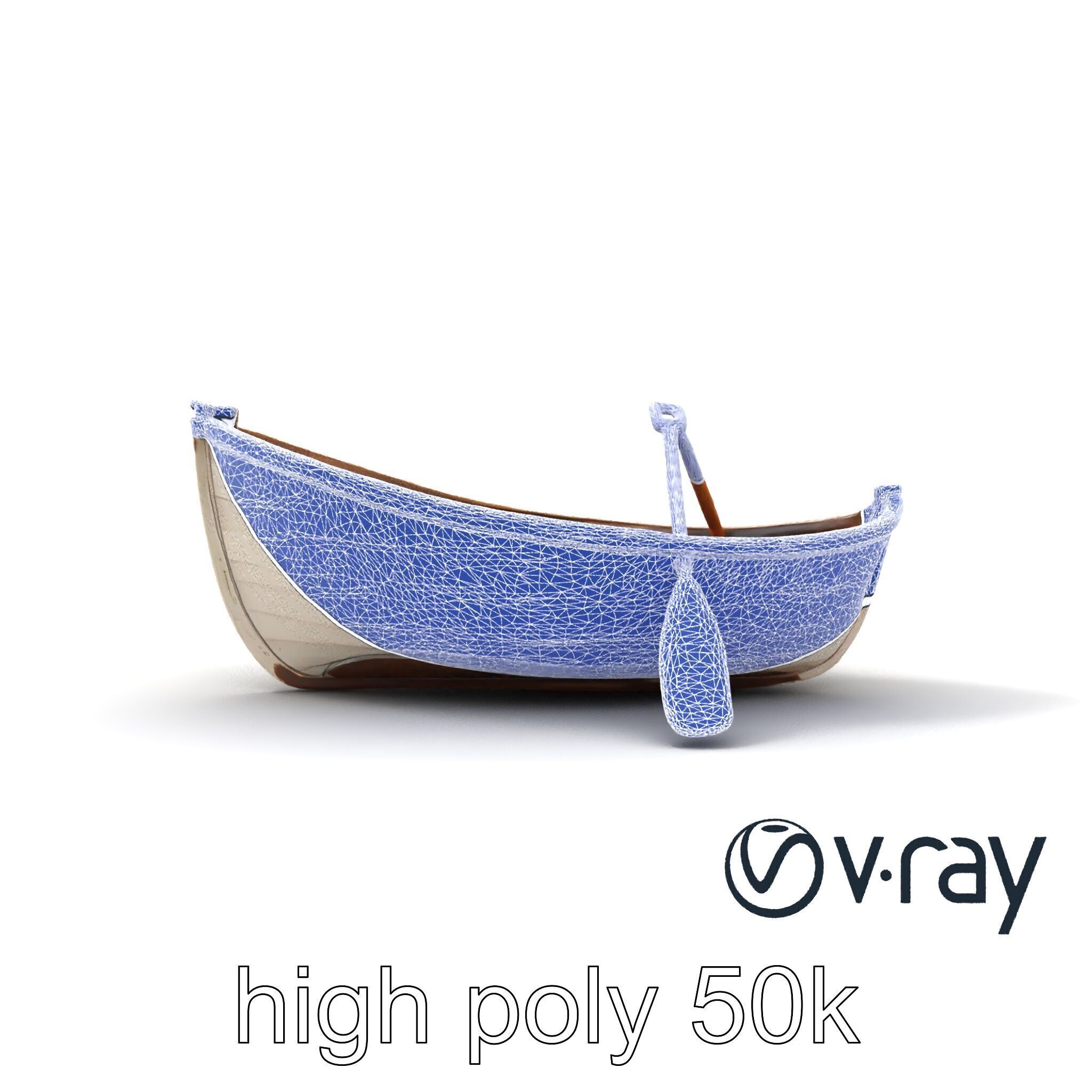 Chipped Paint Rowboat with Oars model pack Texture_25