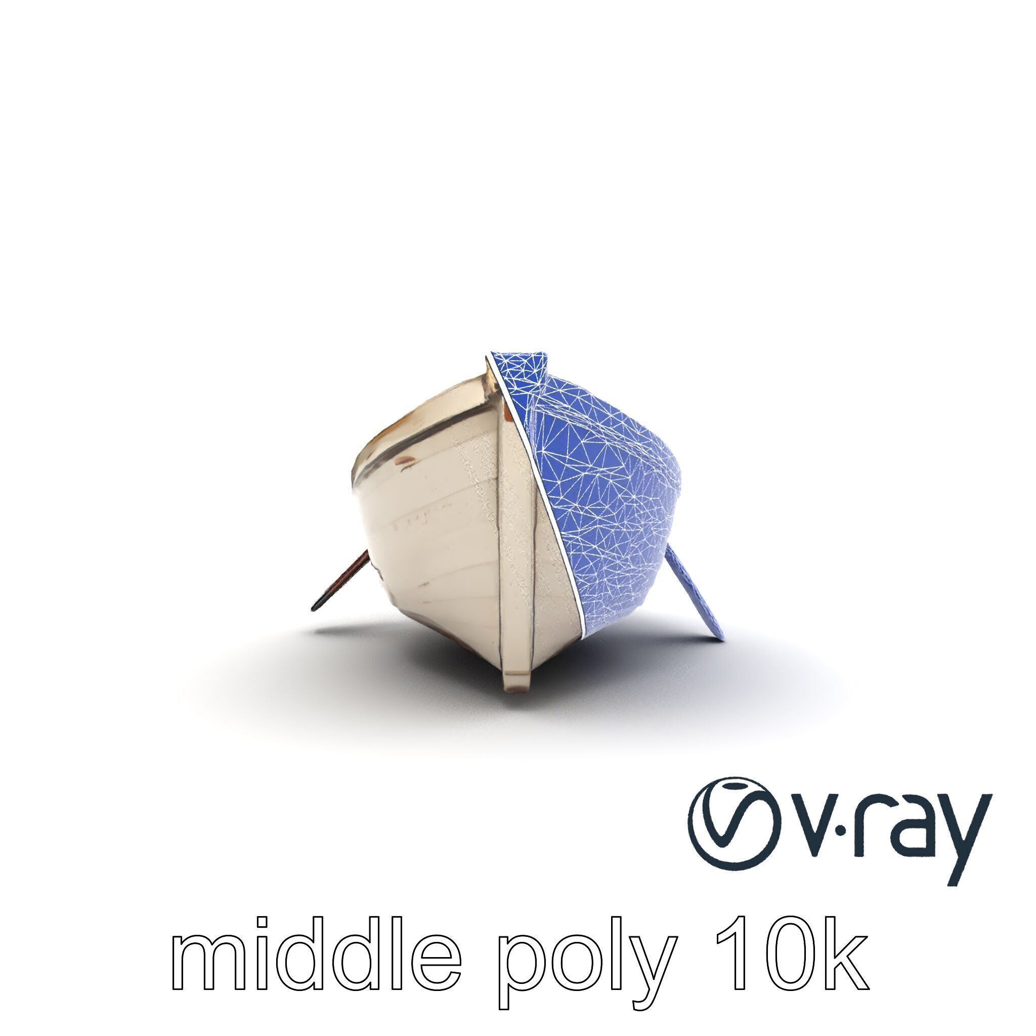 Chipped Paint Rowboat with Oars model pack Texture_21