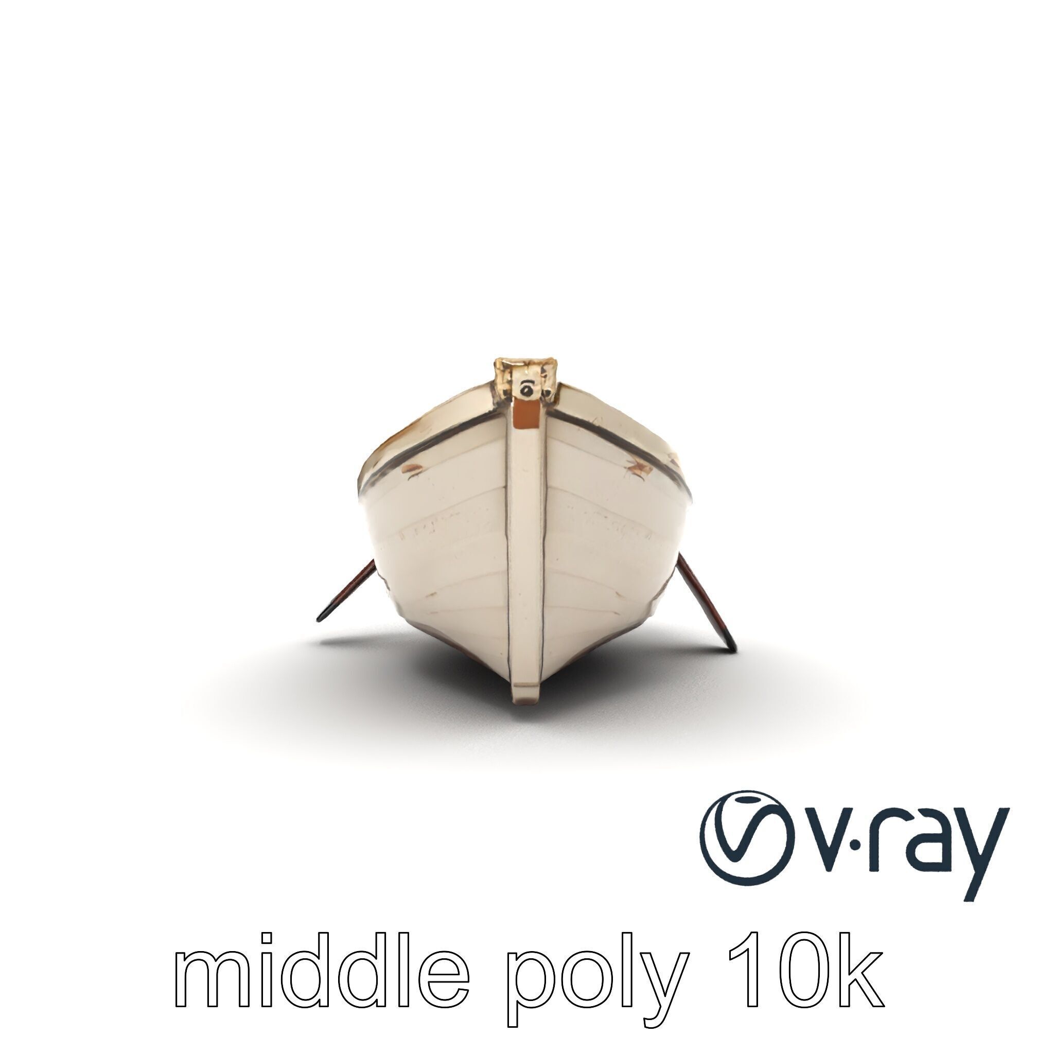 Chipped Paint Rowboat with Oars model pack Texture_12