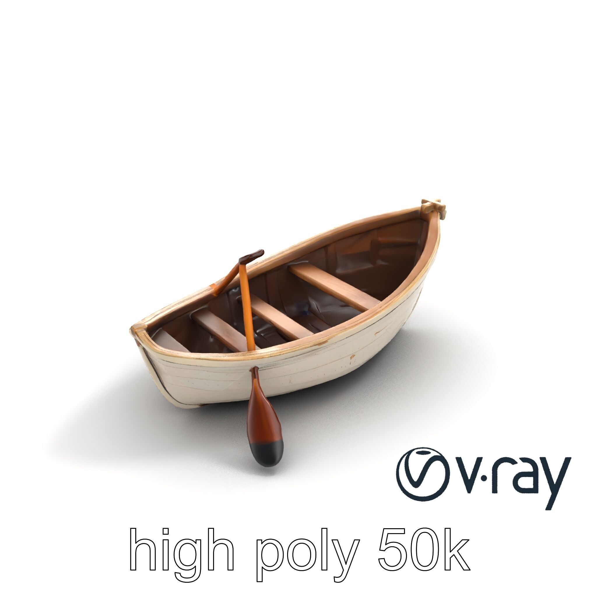 Chipped Paint Rowboat with Oars model pack Texture_28