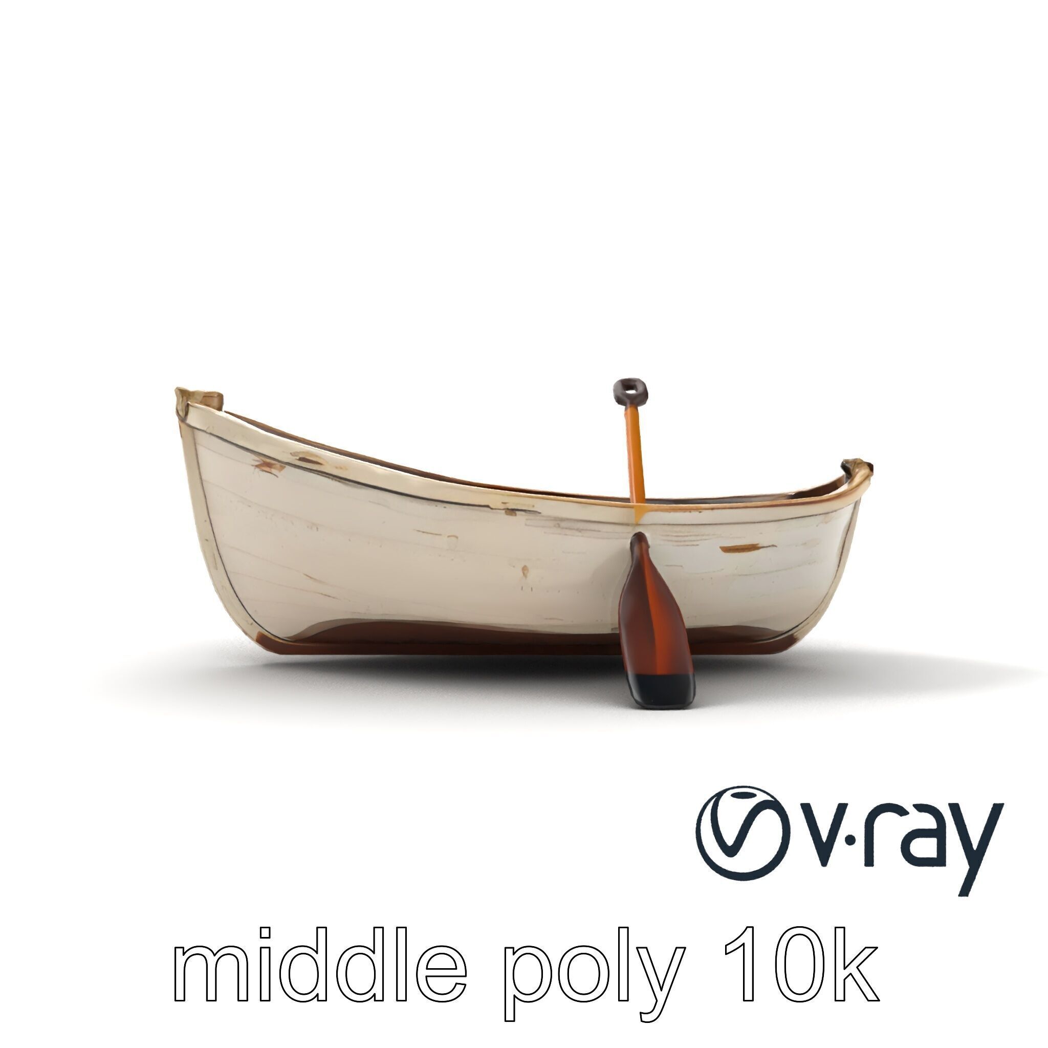 Chipped Paint Rowboat with Oars model pack Texture_26