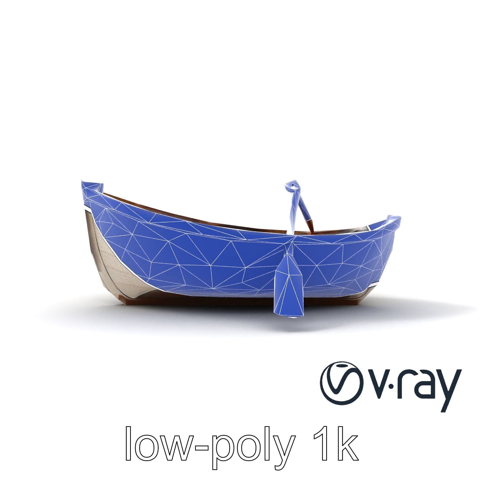 Chipped Paint Rowboat with Oars model pack Texture_30